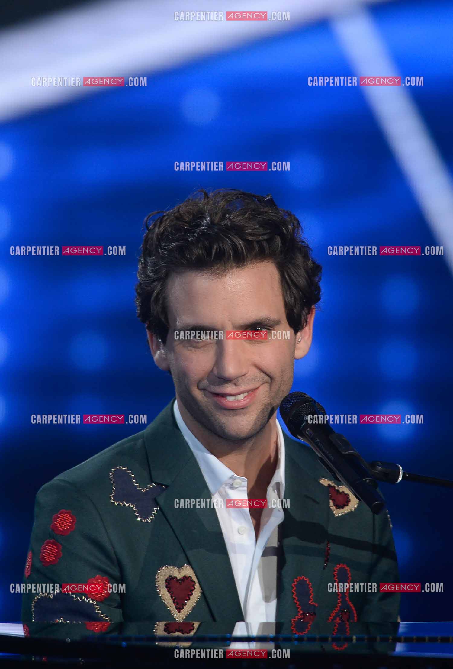 Le coach Mika lors de l'émission The Voice.  ( Exclusif )