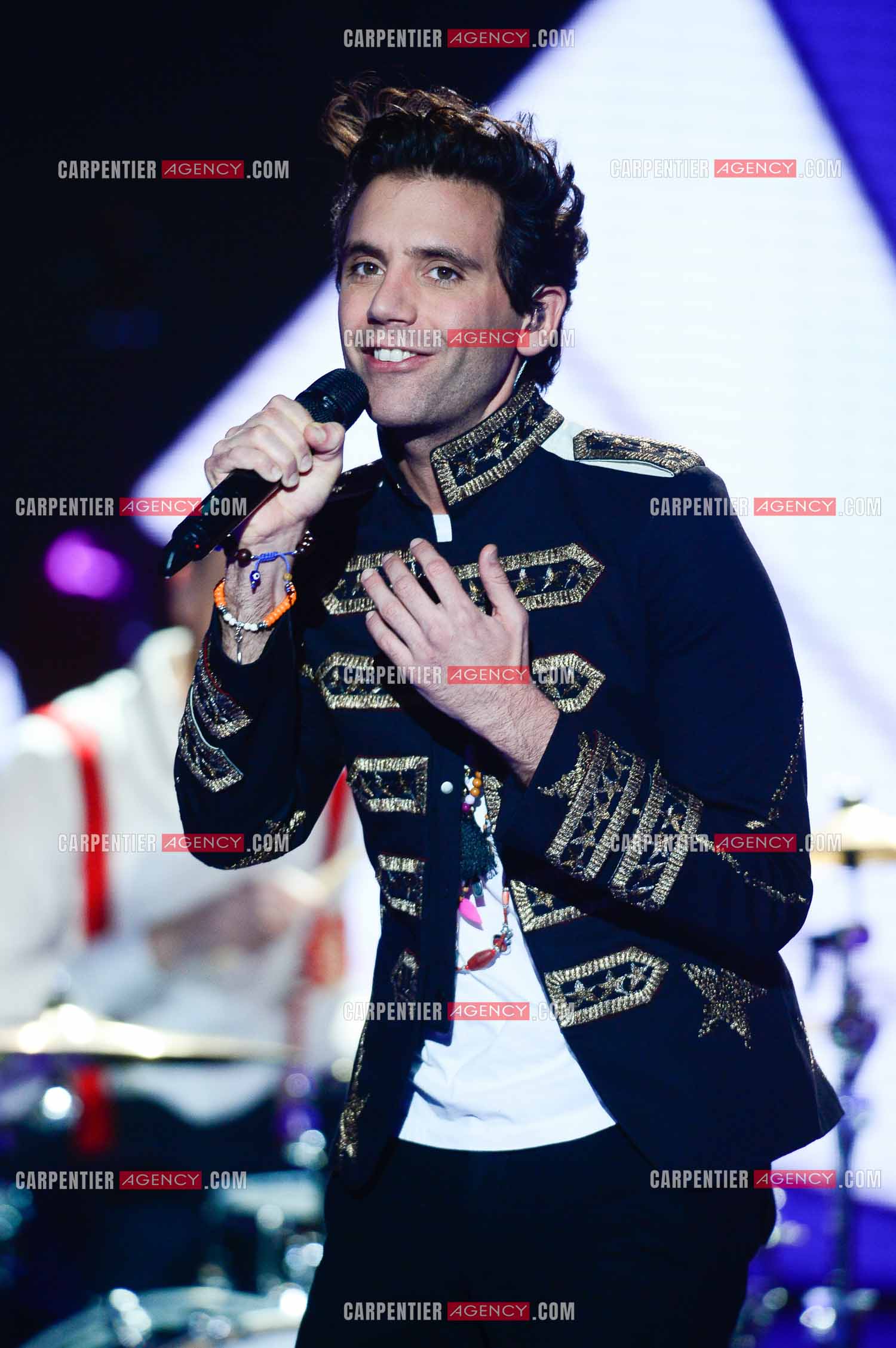 Le coach Mika lors de l'émission The Voice.  ( Exclusif )