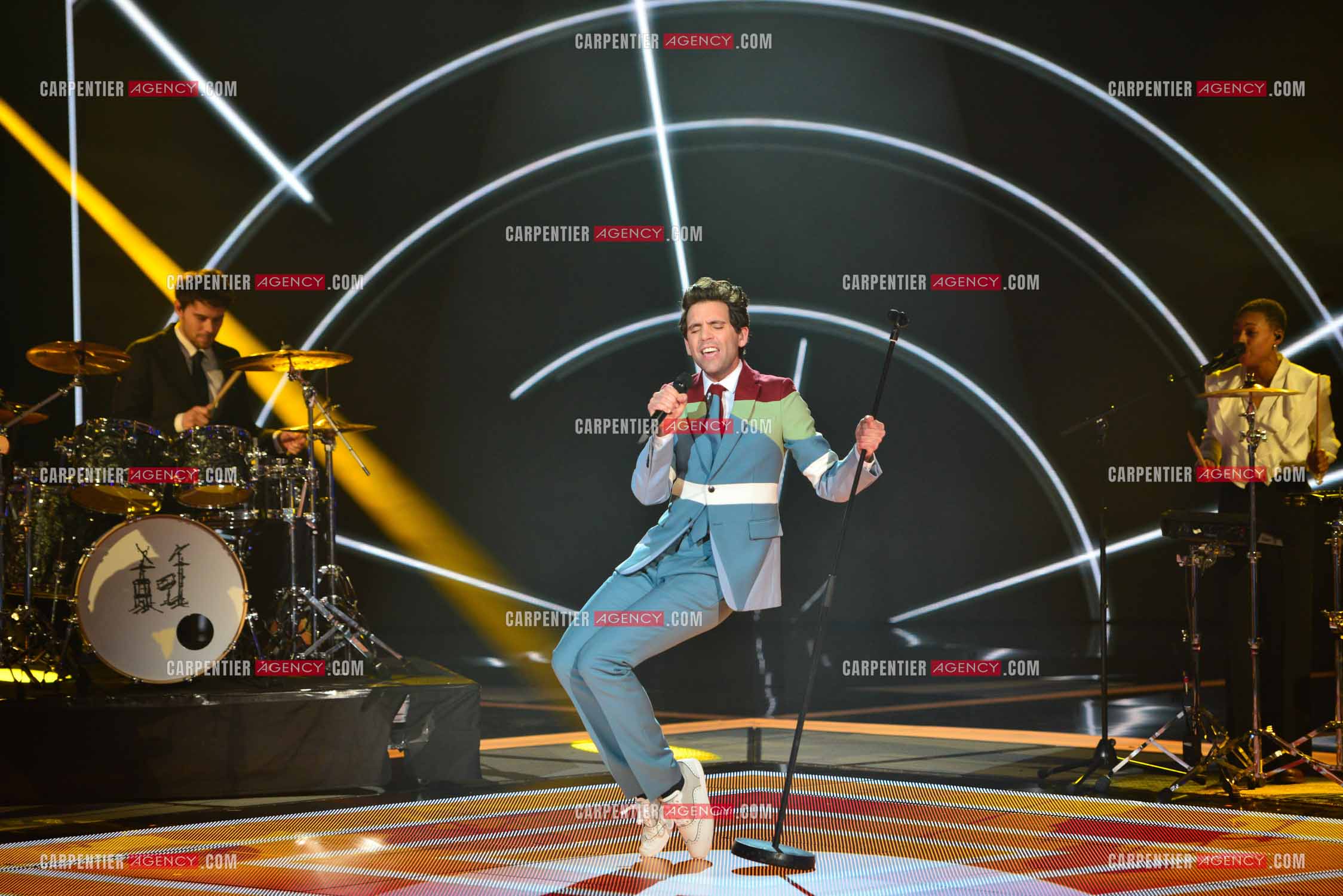 Le coach Mika lors de l'émission The Voice.  ( Exclusif )