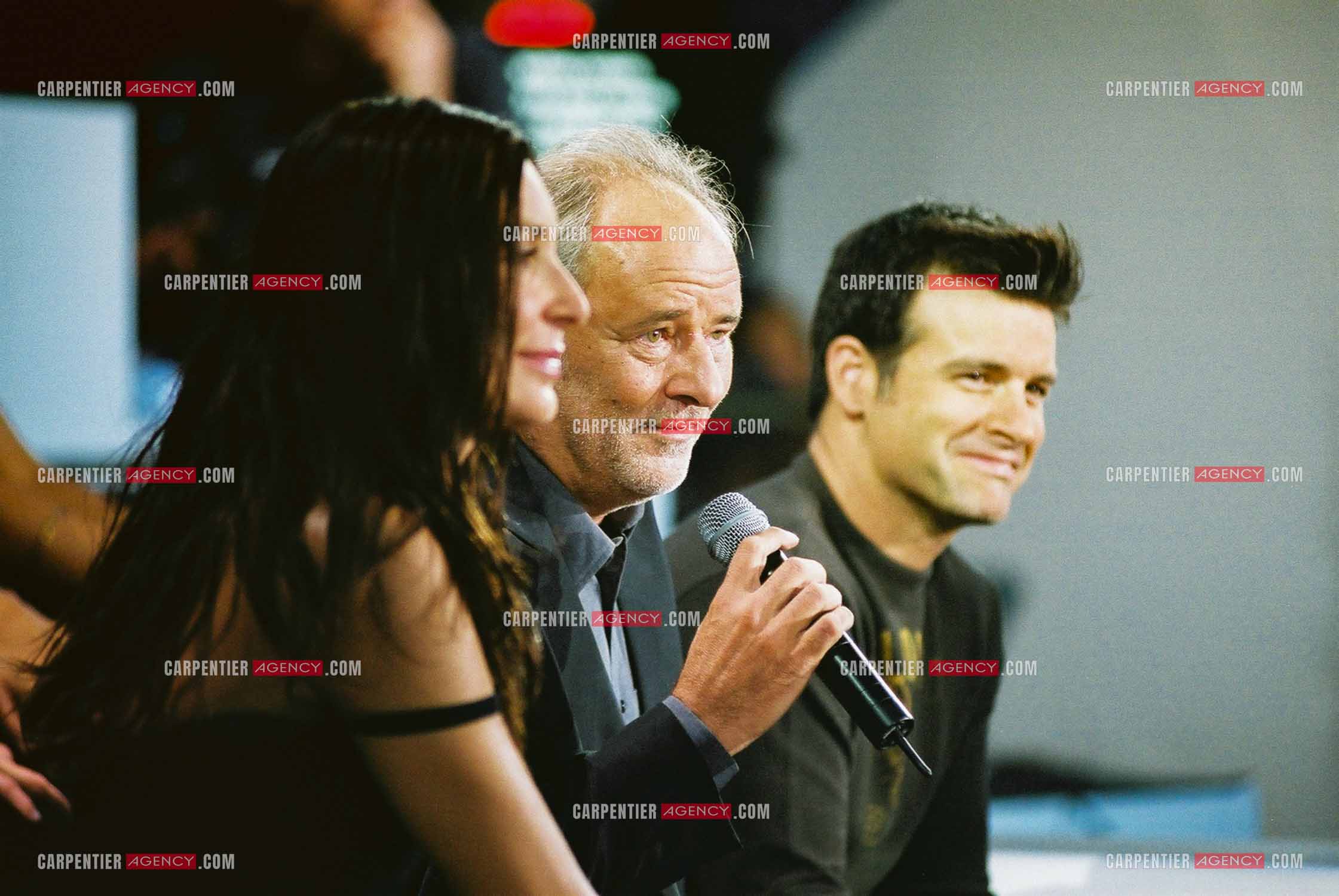 Enregistrement pour TF1. Maxime Leforestier entre Roch Voisine et Zazie.  ( Exclusif )