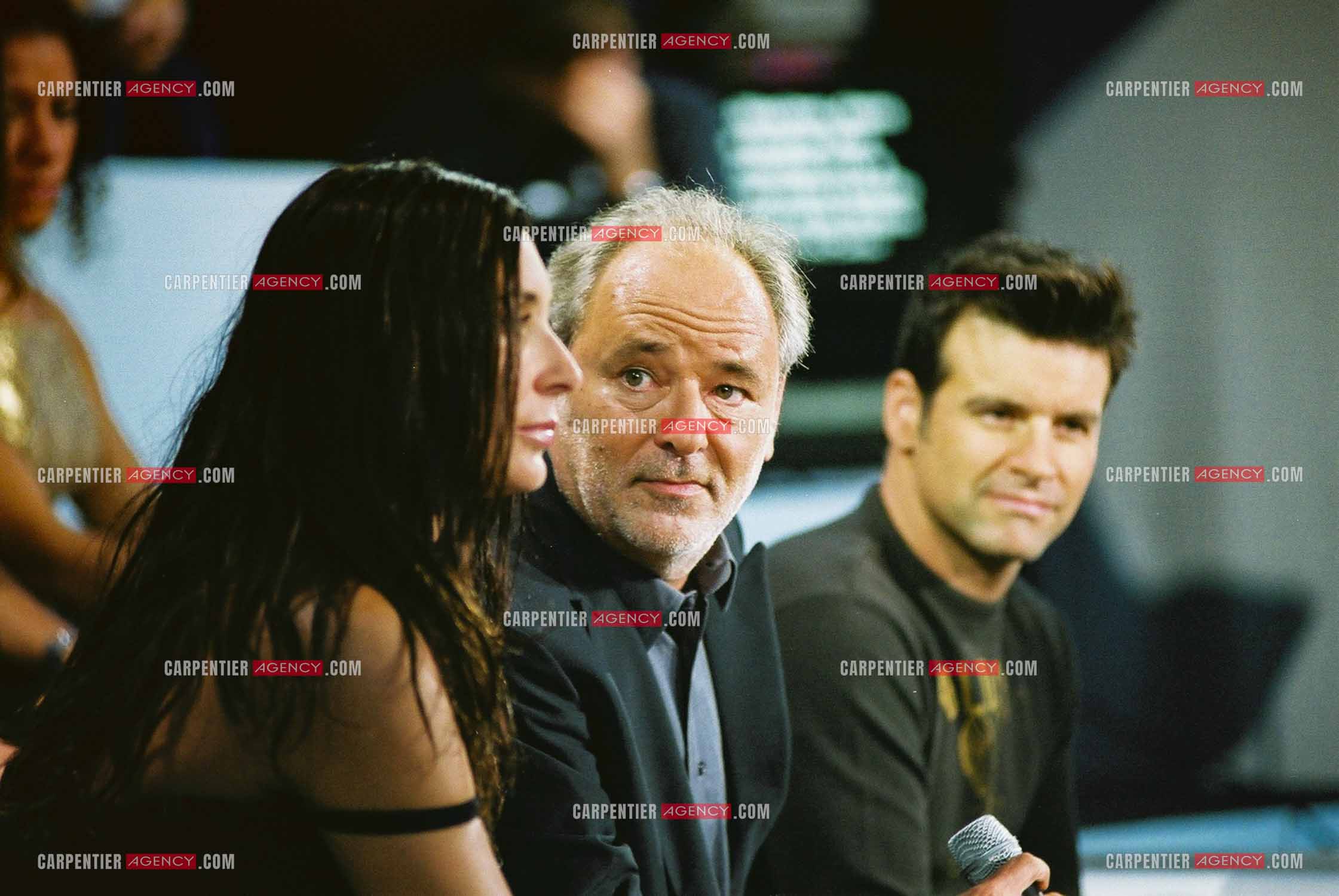 Enregistrement pour TF1. Maxime Leforestier entre Roch Voisine et Zazie.  ( Exclusif )