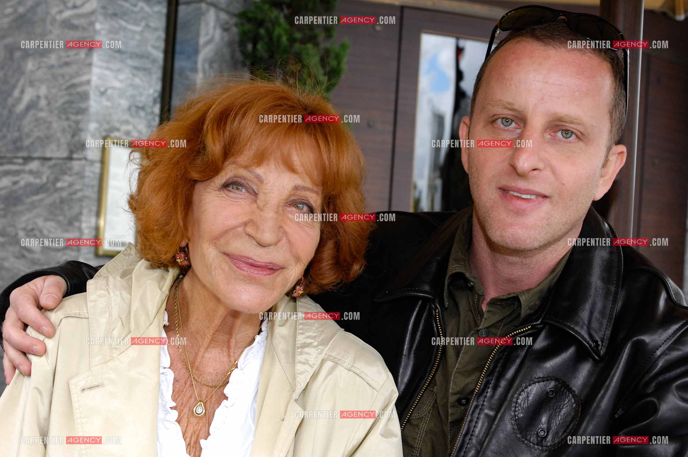 La comédienne Maria Pacôme et son fils François-Pierre a Paris le 11 Septembre 2007.     ( Exclusif )