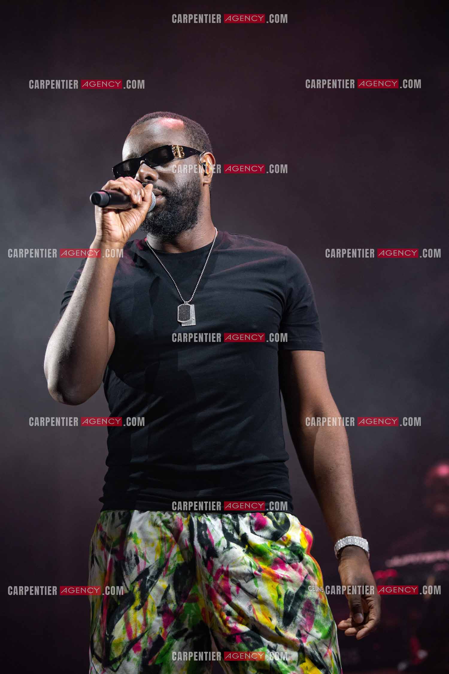 Le rappeur Maître Gim's en concert.