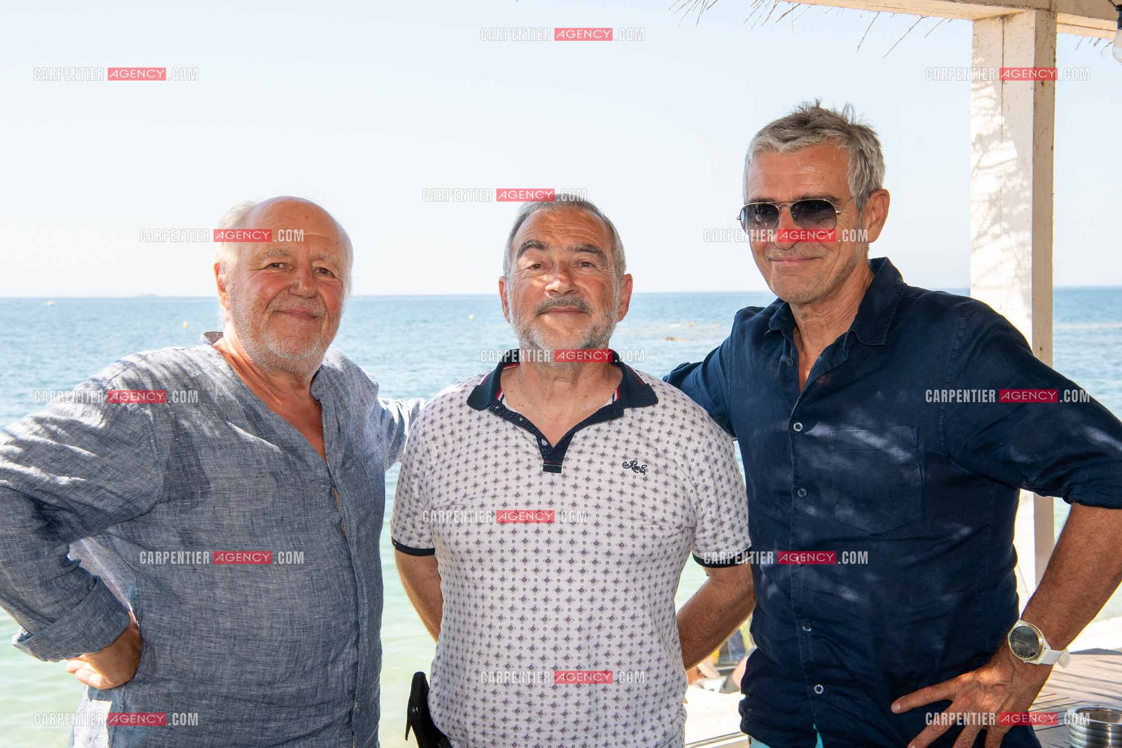 L'humoriste Marc Jolivet, le chef d'orchestre Alain Chiva et le journaliste Fabrice Drouelle.   ( Exclusif )