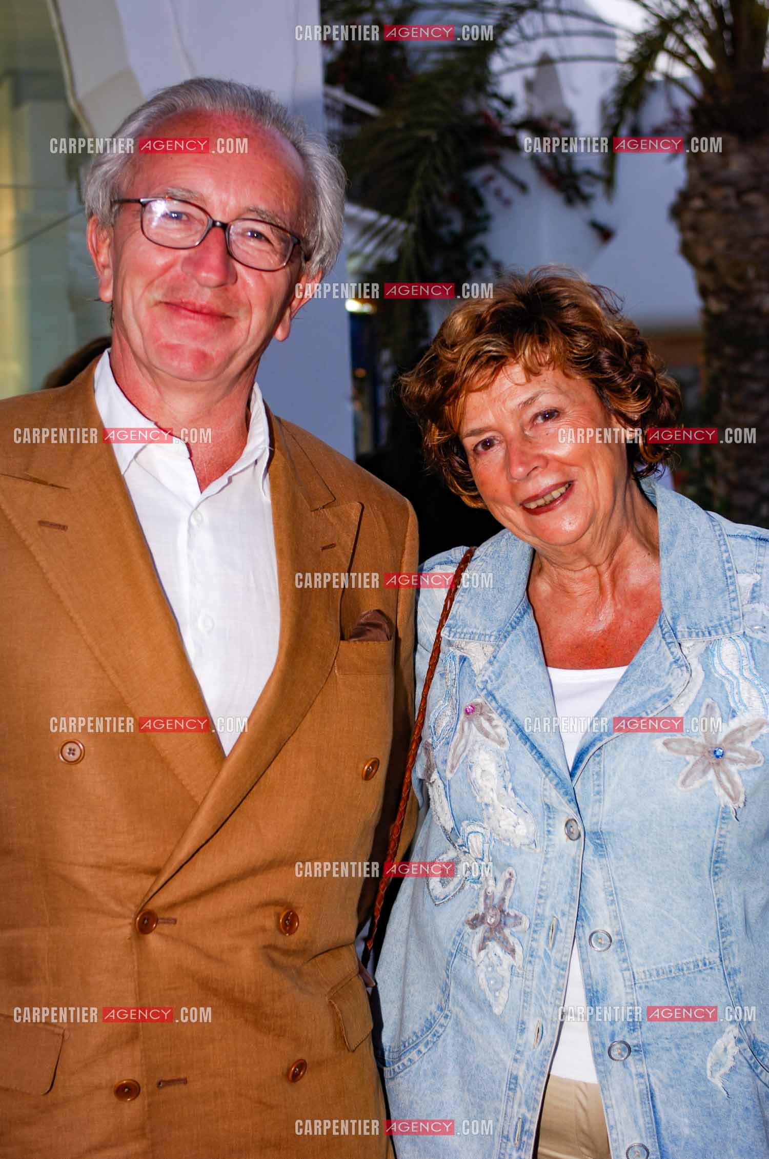 La journaliste Michèle Cotta et son mari Philippe Barret lors du festival du film à Djerba en Tunisie les 29 et 30 avril 2006.  ( Exclusif )