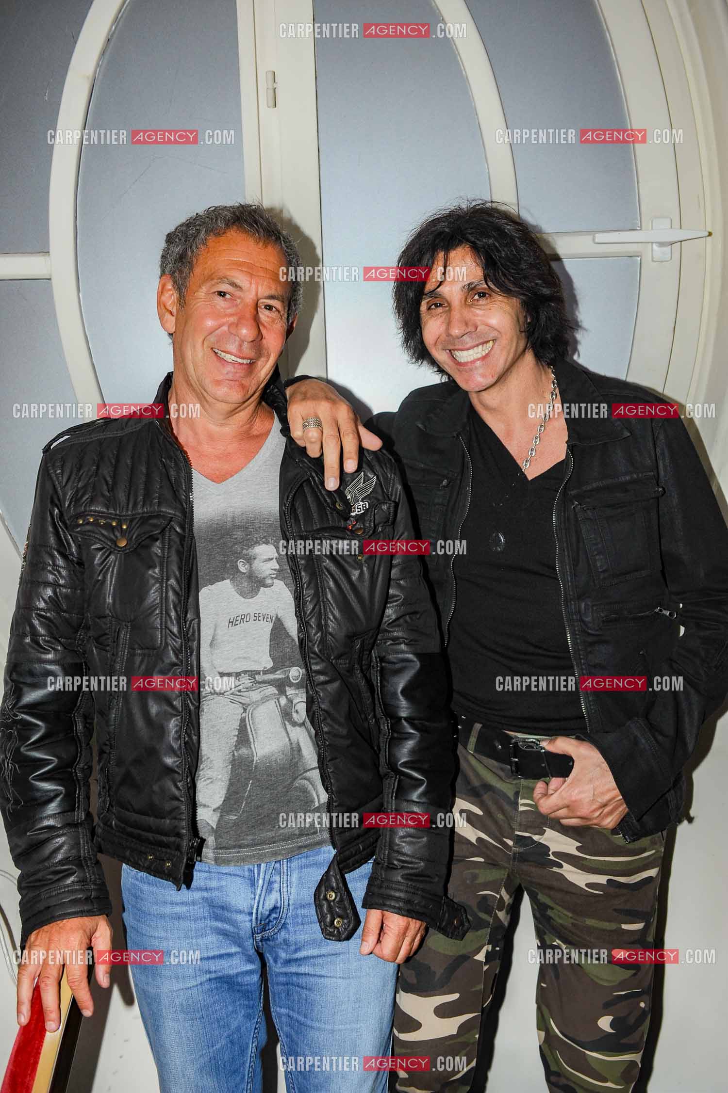 Le chanteur Jean-Luc Lahaye avec son ami le chanteur François Feldman. ( Exclusif )