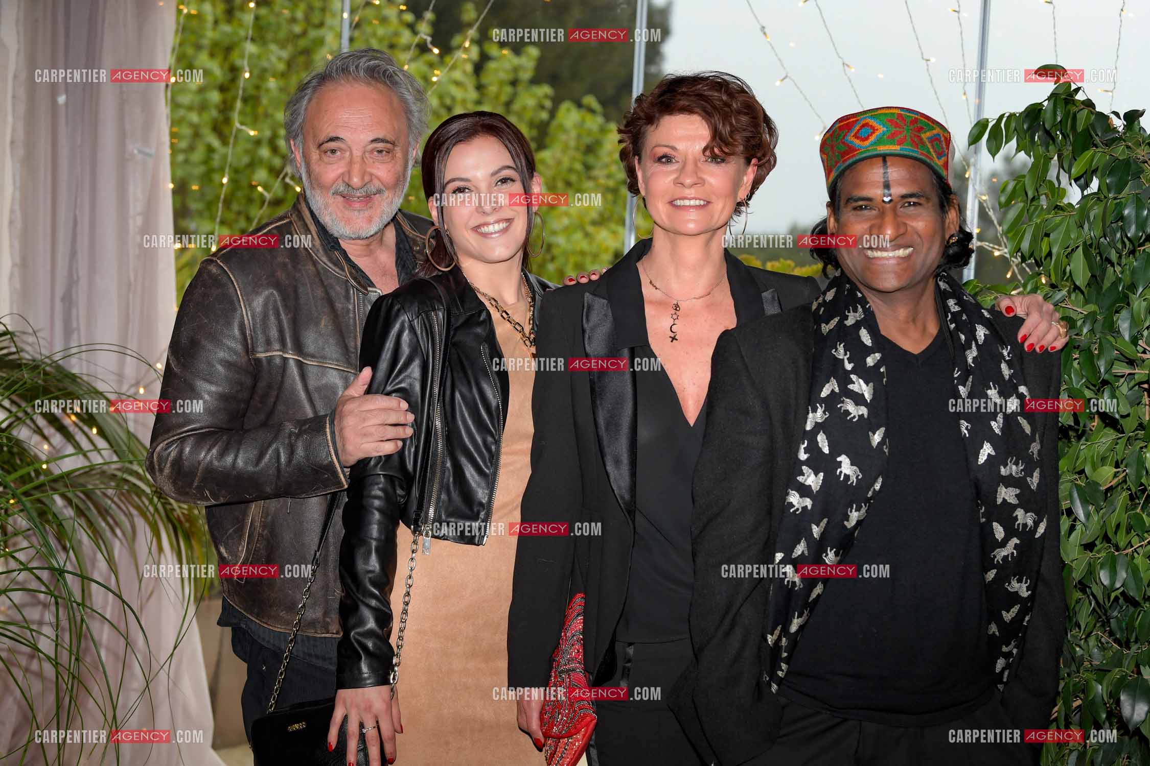 L'acteur Jean-Louis Tribes, Sylvia Pouget, Candice Berner et l'acteur et danseur Raghunath Manet.   ( Exclusif )