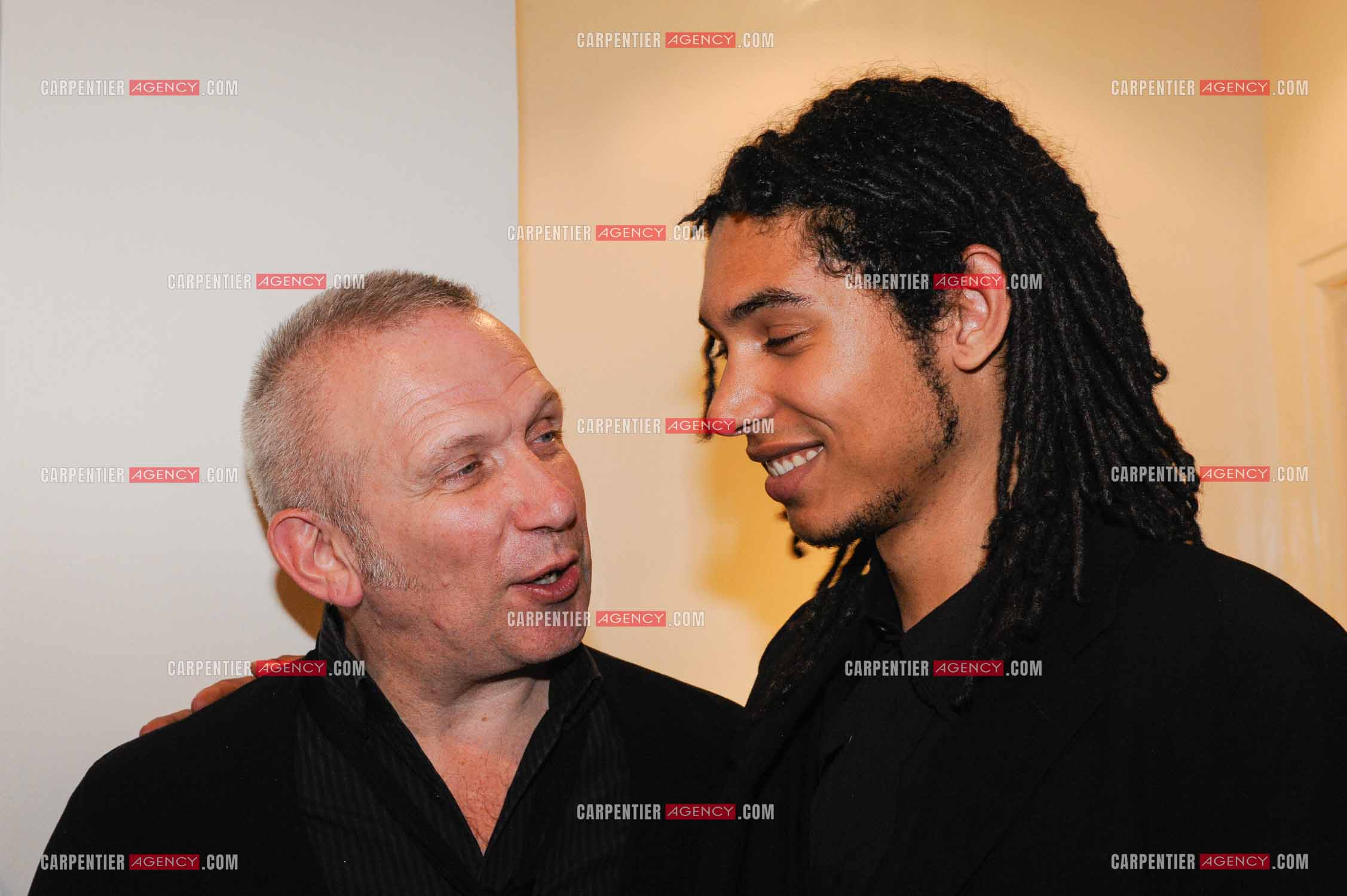 Le couturier Jean-Paul Gaultier et le fils de Grace Jones Paulo Goude.    ( Exclusif )