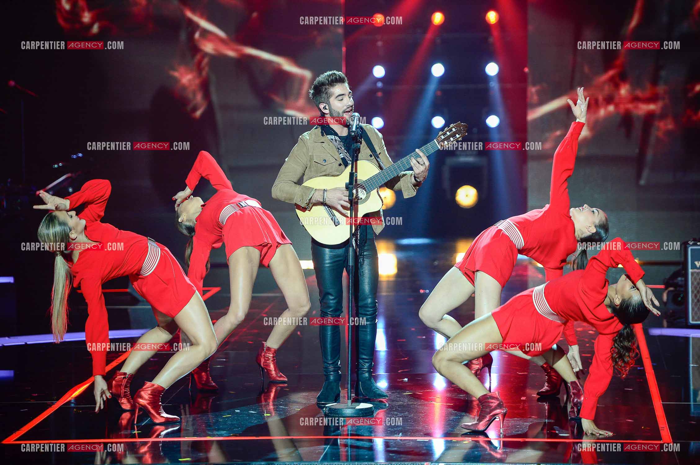 Le chanteur Kendji Girac en concert.