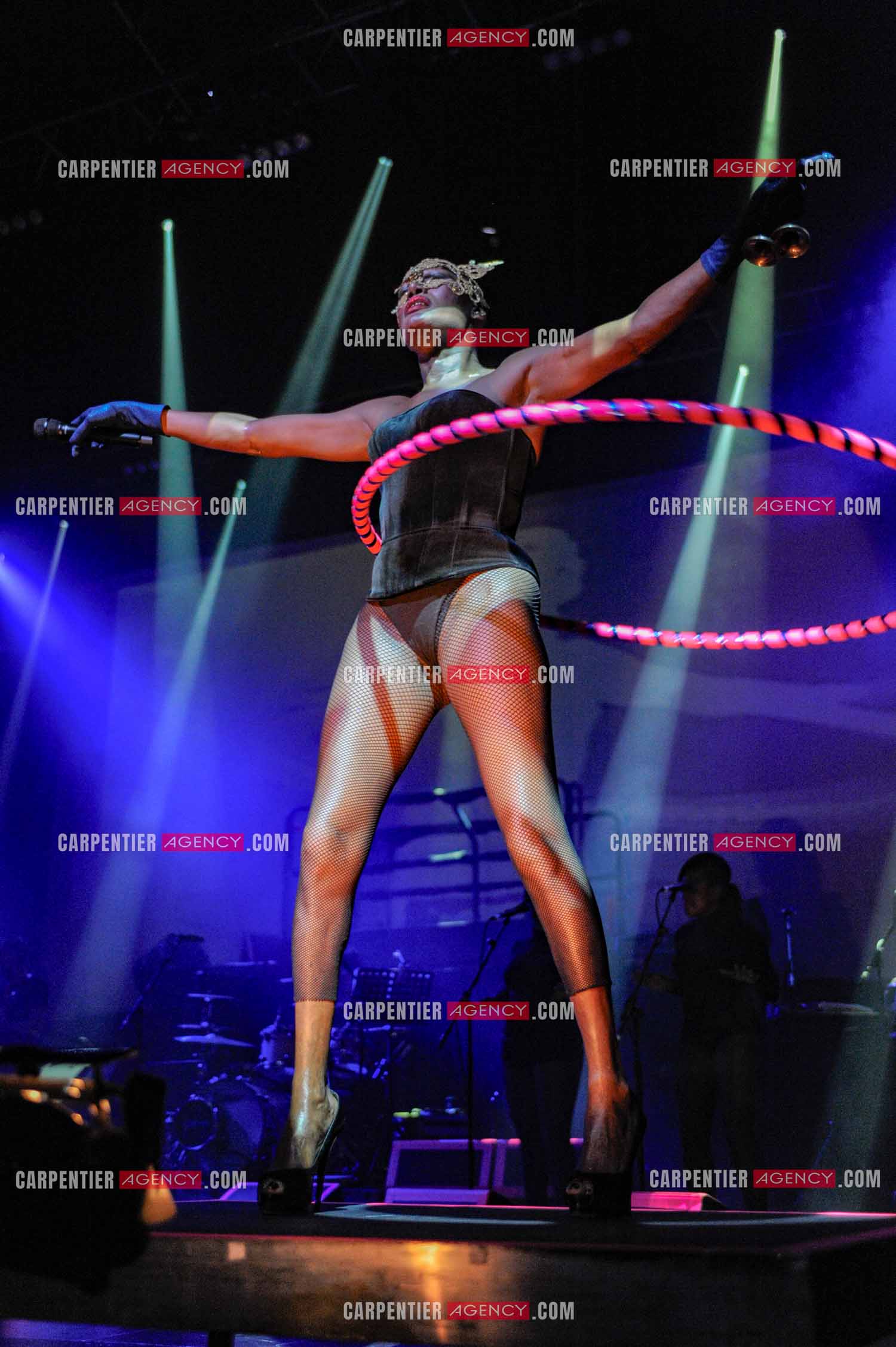 La chanteuse Grace Jones en concert à Bruxelles le 16 mars 2009.  ( Exclusif )