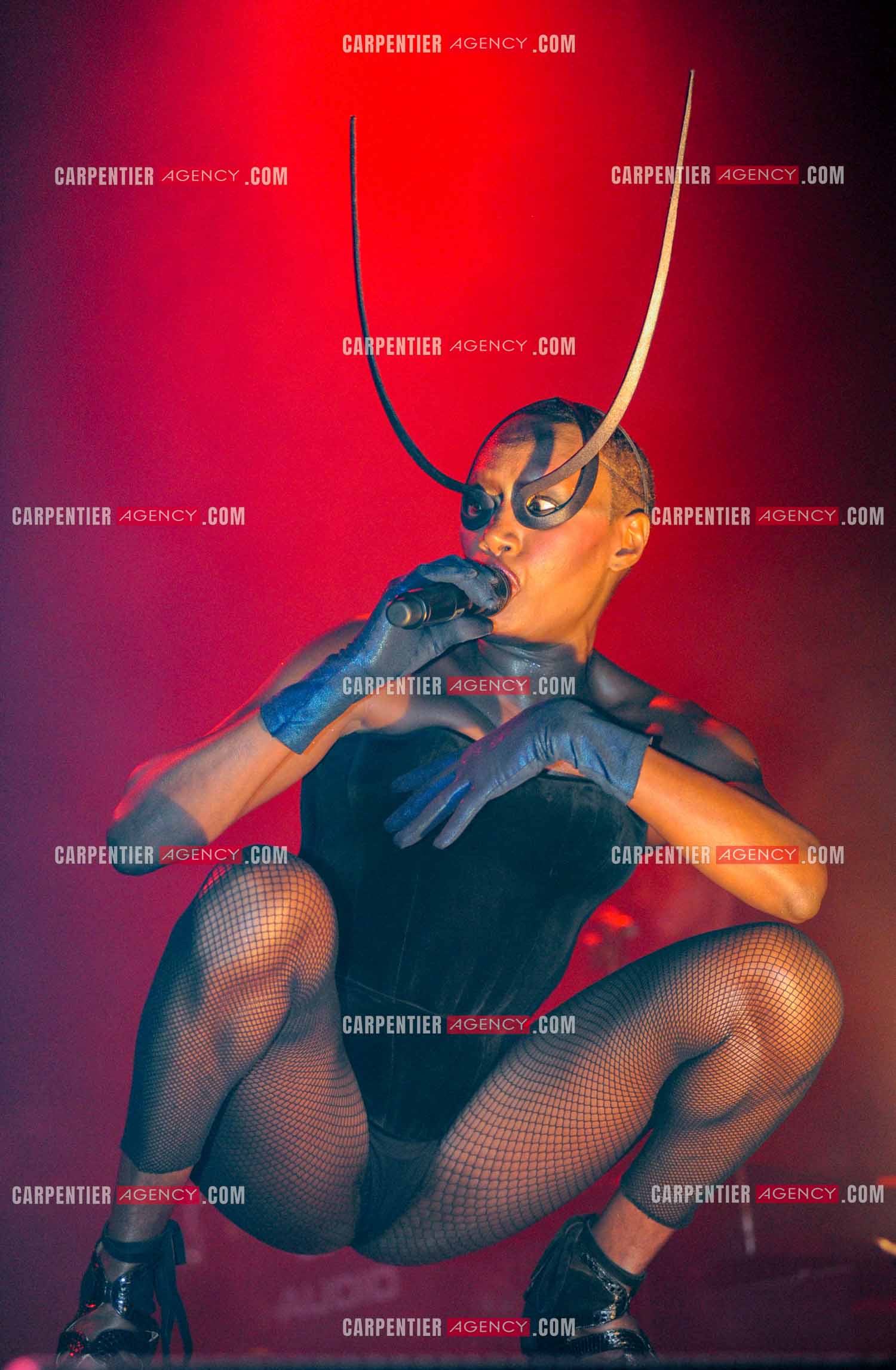 La chanteuse Grace Jones en concert au Grand Rex à Paris le 23 mars 2009.  ( Exclusif )