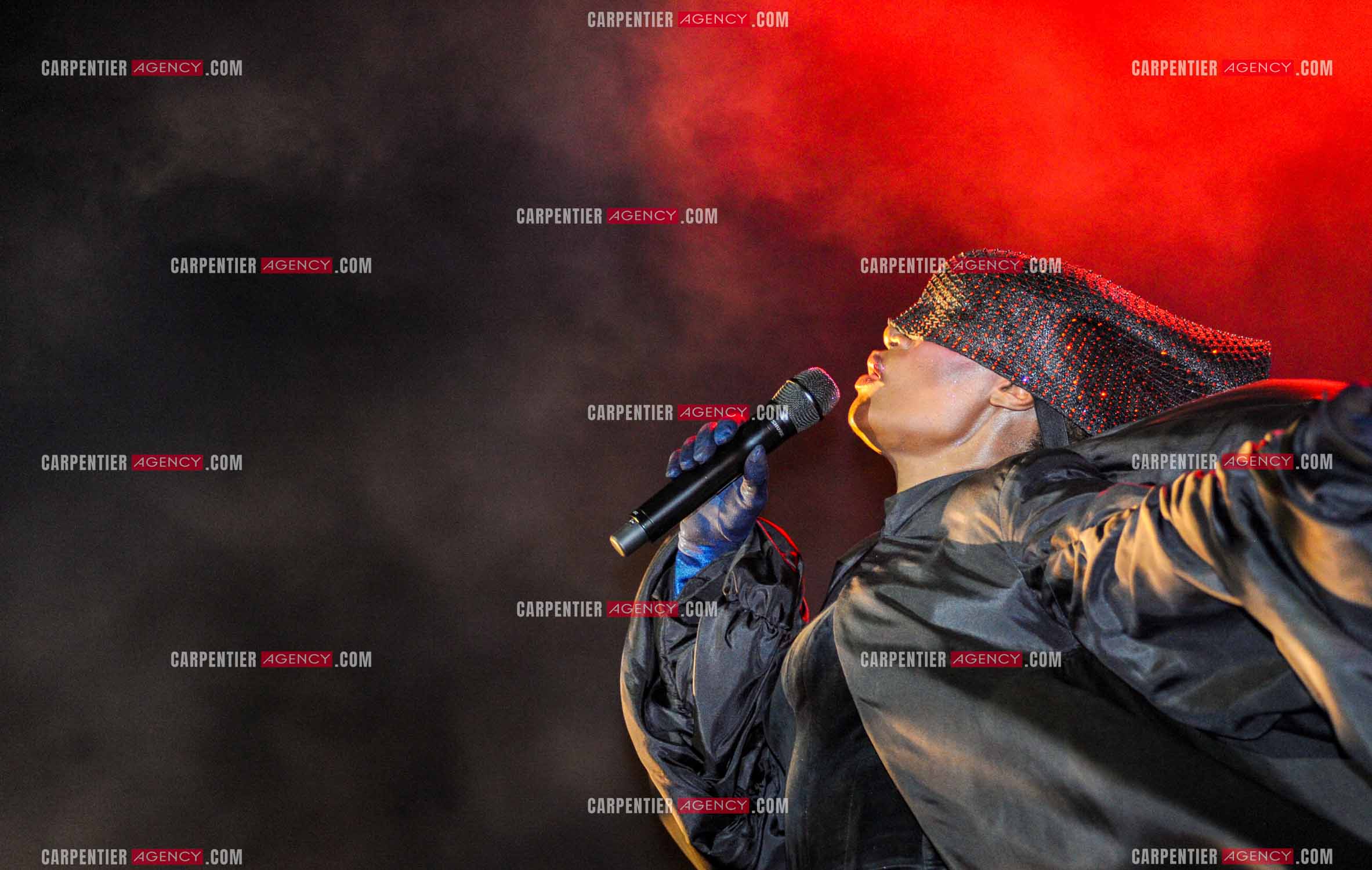 La chanteuse Grace Jones en concert au Grand Rex à Paris le 23 mars 2009.  ( Exclusif )