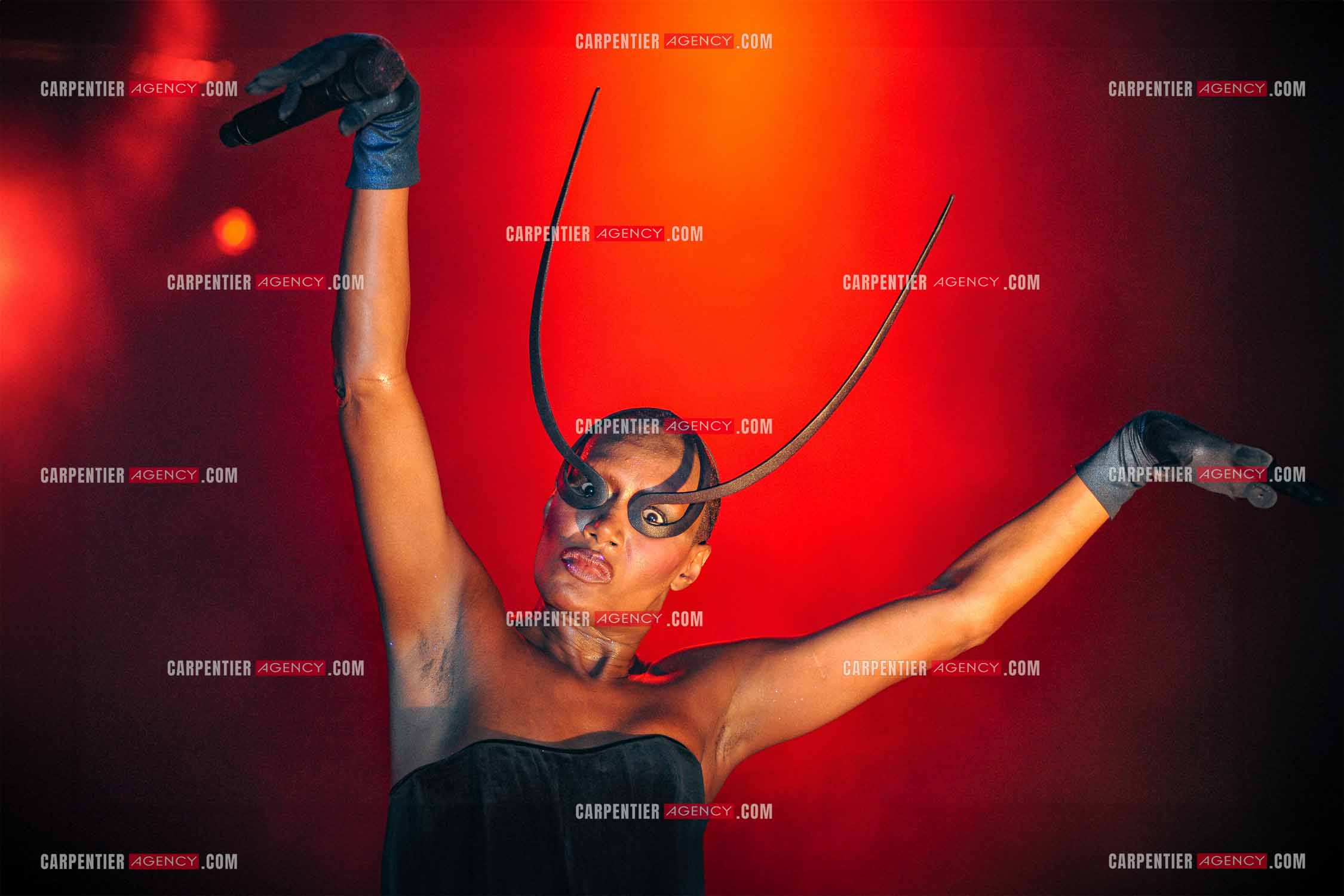 La chanteuse Grace Jones en concert au Grand Rex à Paris le 23 mars 2009.  ( Exclusif )