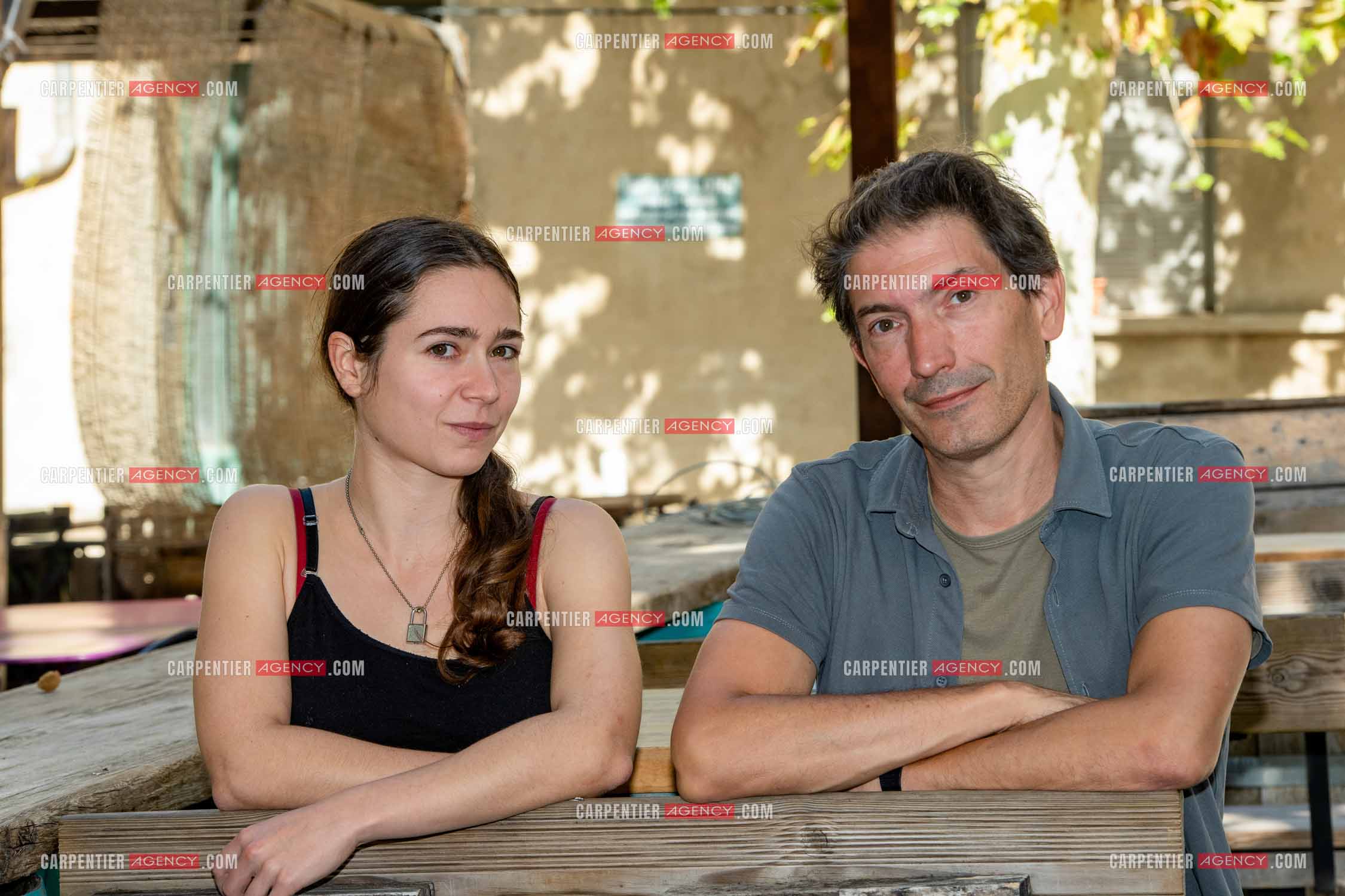 L'acteur Frédéric Andrau et la comédiènne Aliénor de la Gorce réunis dans la pièce “ GELI “ à Toulon.    ( Exclusif )