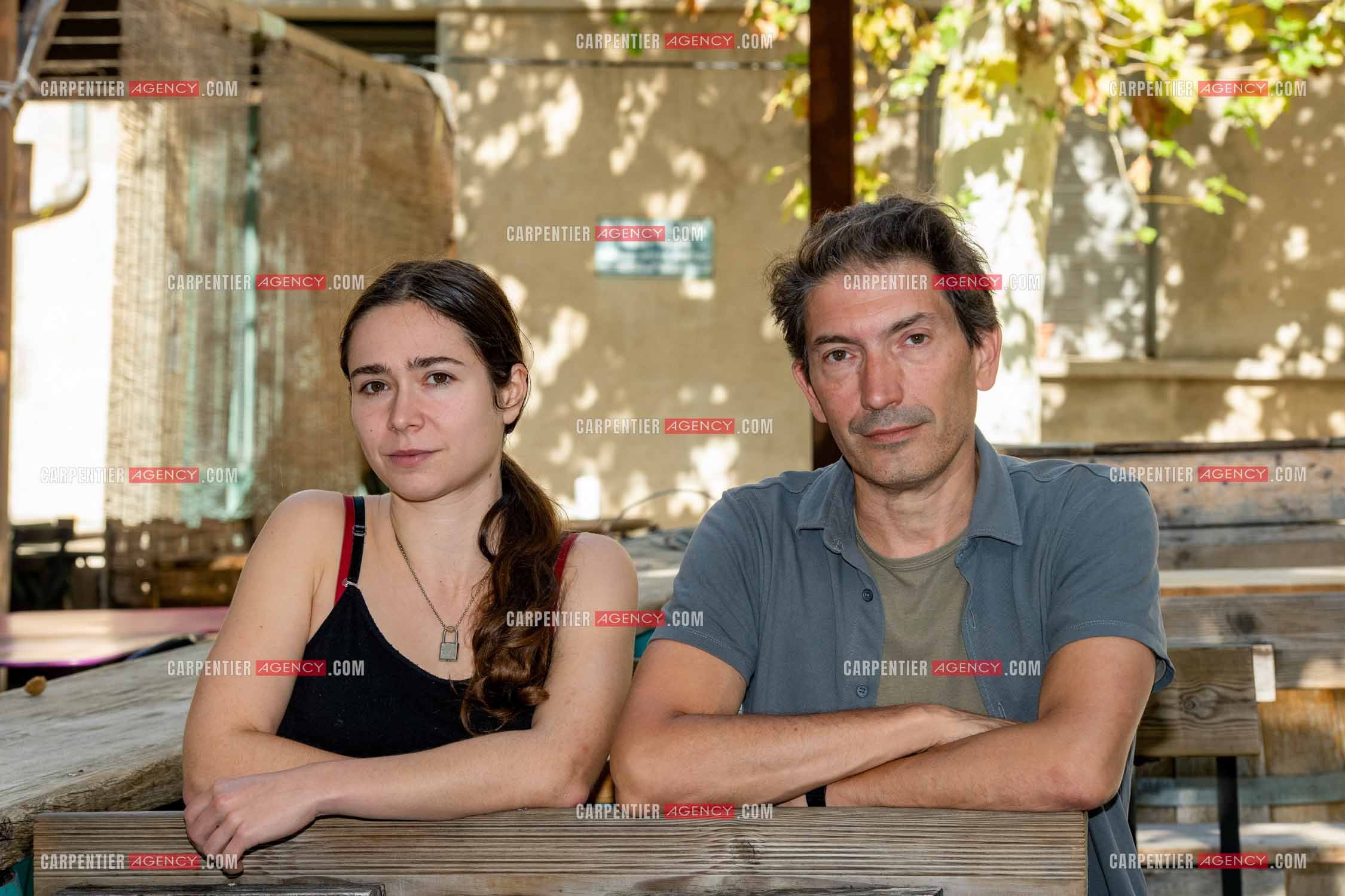 L'acteur Frédéric Andrau et la comédiènne Aliénor de la Gorce réunis dans la pièce “ GELI “ à Toulon.    ( Exclusif )