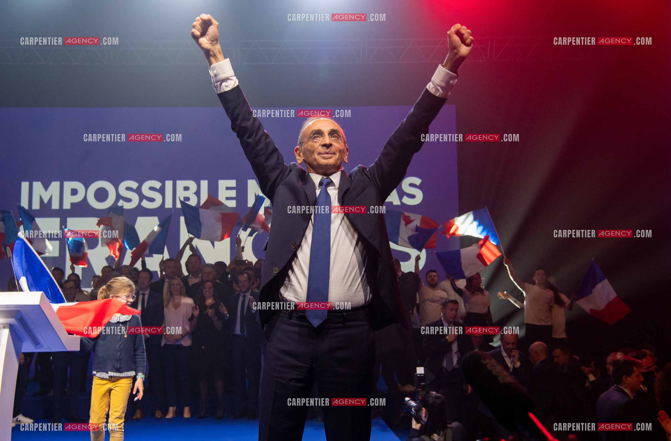 Alliance entre Marion Maréchal et Éric Zémour au Zénith de Toulon en 2022.