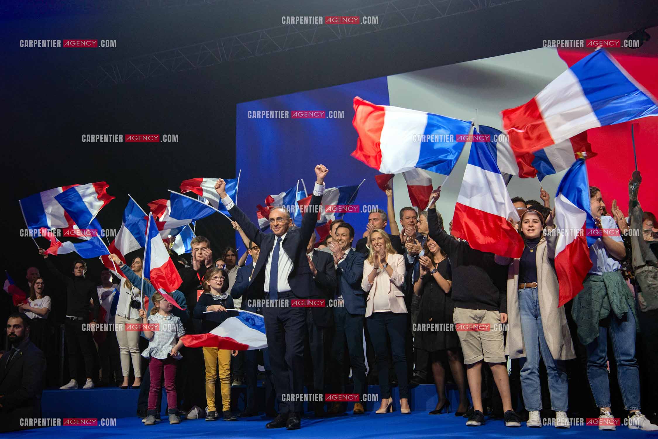 Alliance entre Marion Maréchal et Éric Zémour au Zénith de Toulon en 2022.