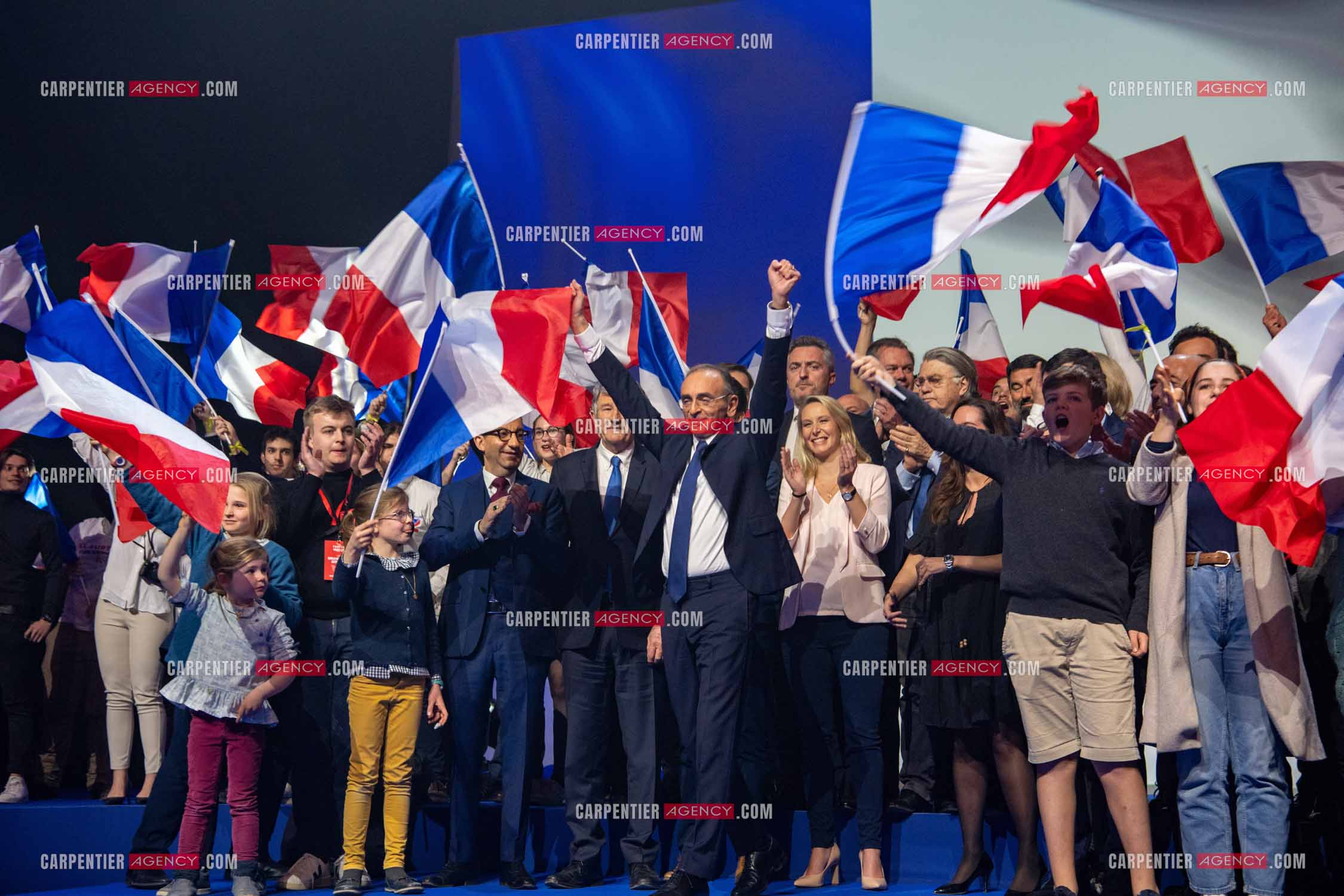 Alliance entre Marion Maréchal et Éric Zémour au Zénith de Toulon en 2022.