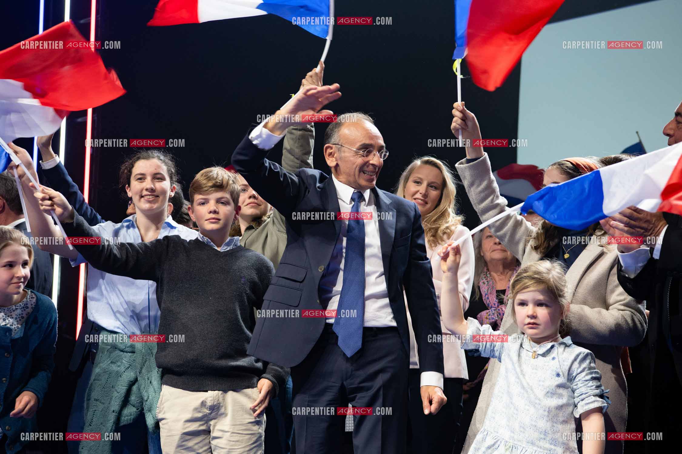 Alliance entre Marion Maréchal et Éric Zémour au Zénith de Toulon en 2022.