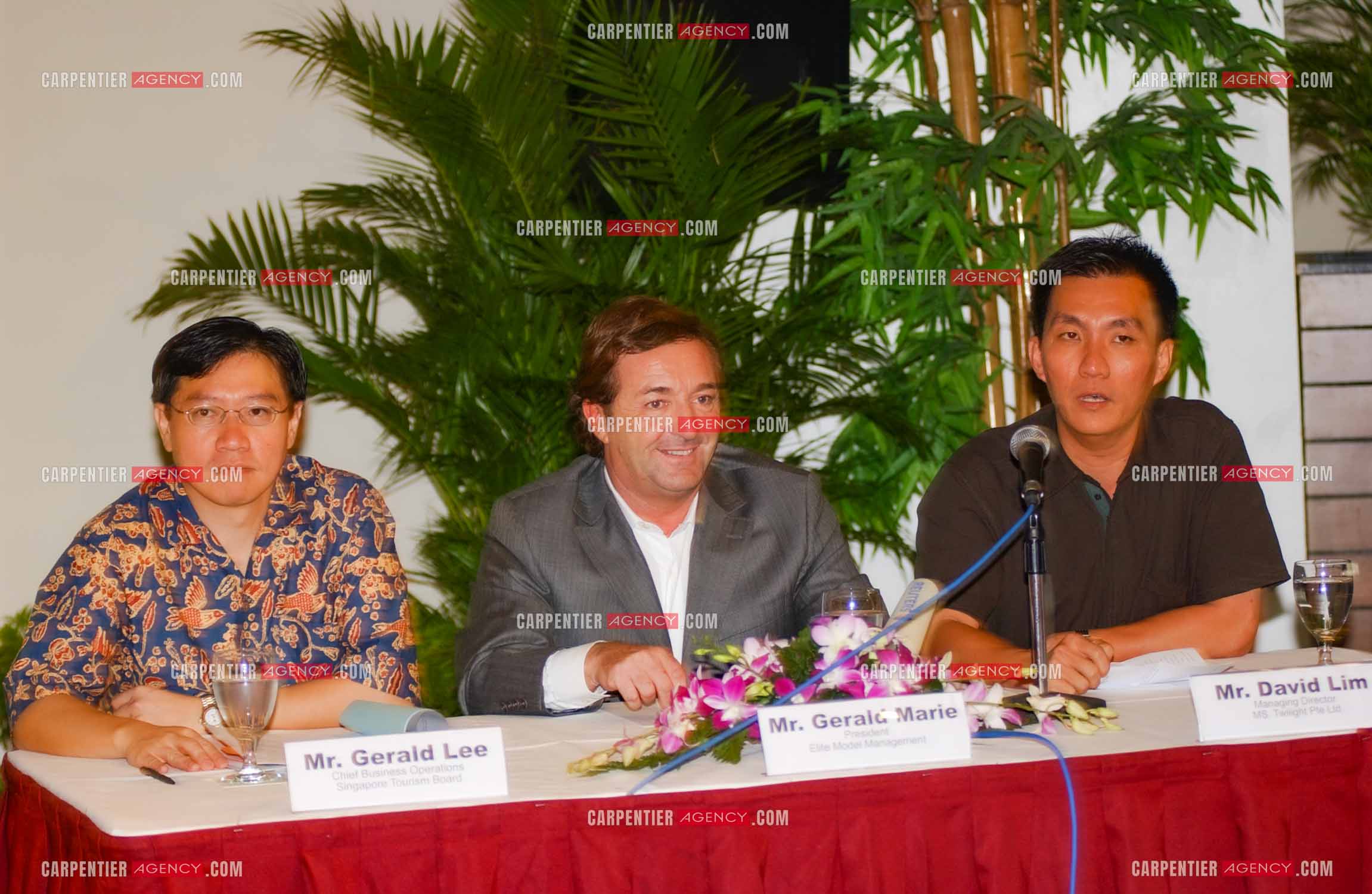 Gérald Marie Président de Elite Model Management lors de la finale internationnale à Singapour en 2003.   ( Exclusif )