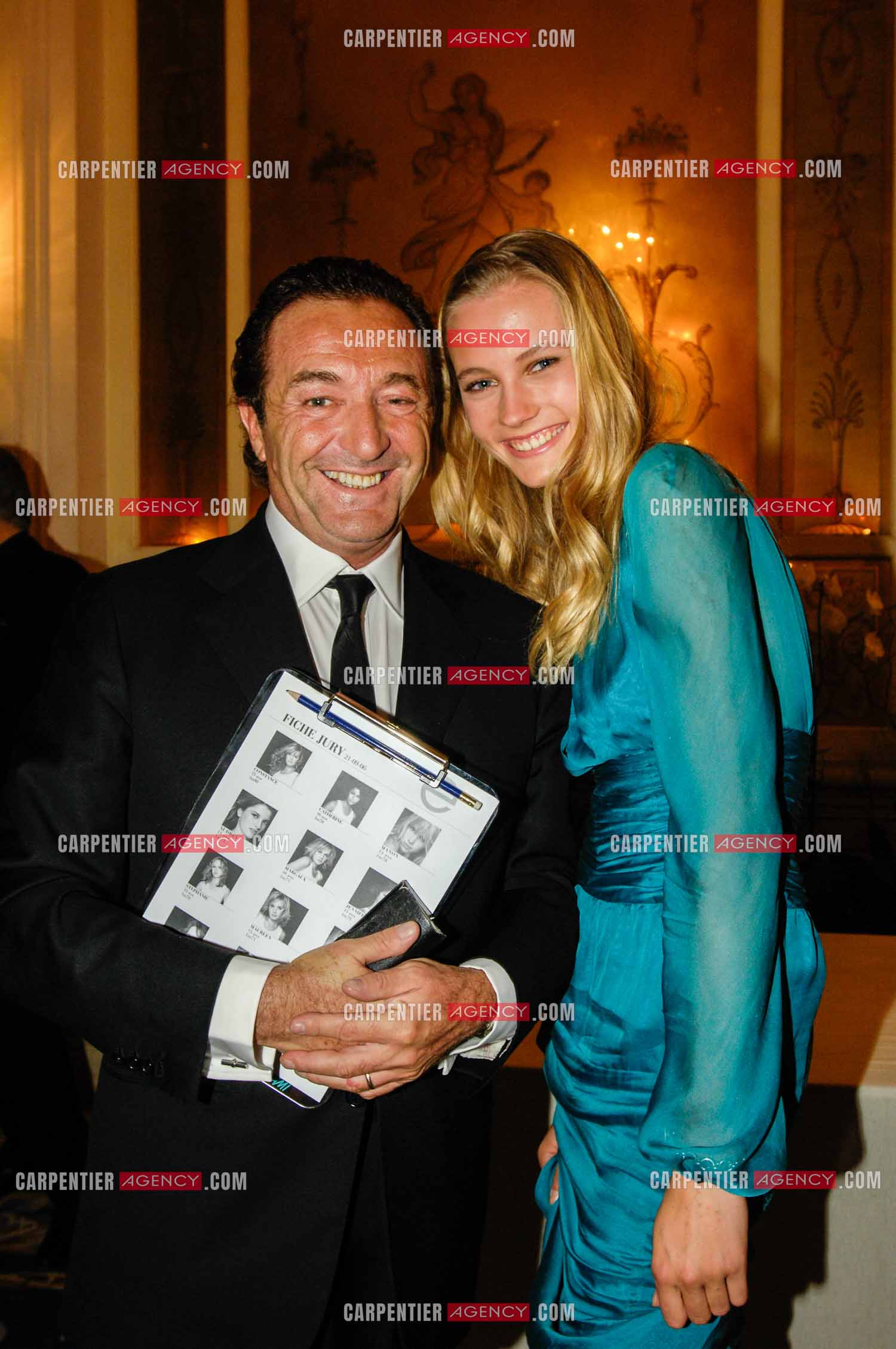 Gérald Marie Président de Elite Model Management à Paris pour la finale française.   Charlotte Belliard (Charlotte Di Calypso) grande gagnante internationale de la saison 2005.  ( Exclusif )