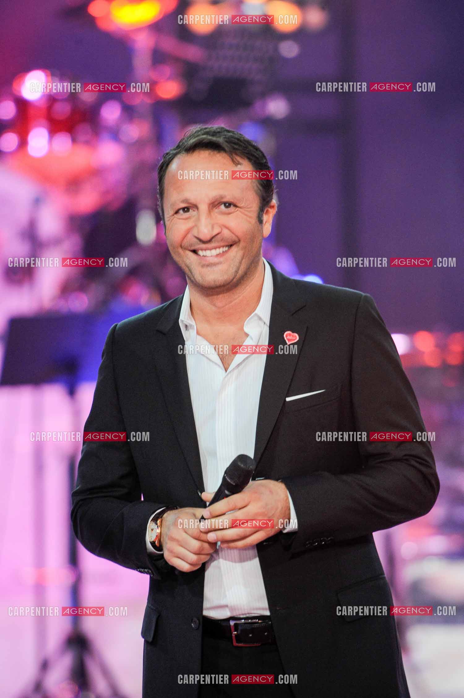 L'animateur Jacques Essebag dit Arthur lors de l'émission pour le Télévie à Bruxelles.