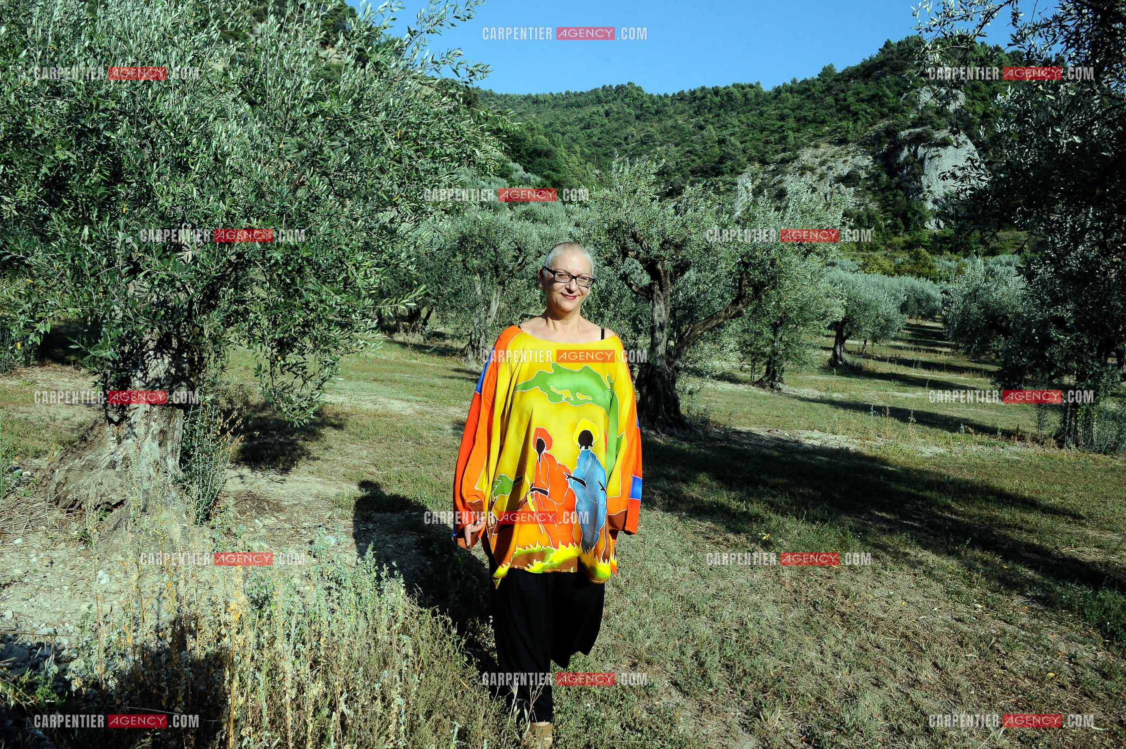 La chanteuse Claudie Fritsch-Mentrop dit Desireless chez elle dans le Luberon. ( Exclusif )