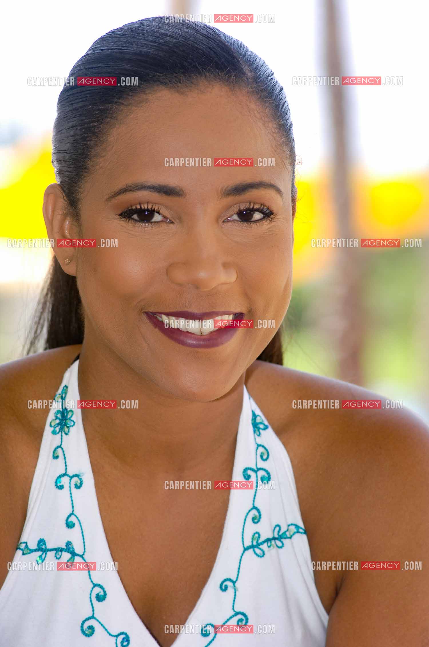 La journaliste et animatrice Christine Kelly lors d'une séance photos à Marrakech.   ( Exclusif )