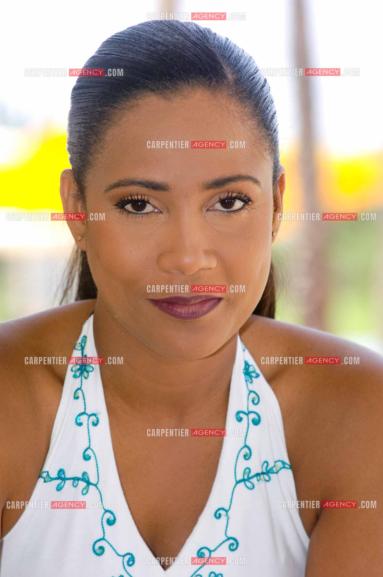 La journaliste et animatrice Christine Kelly lors d'une séance photos à Marrakech.   ( Exclusif )