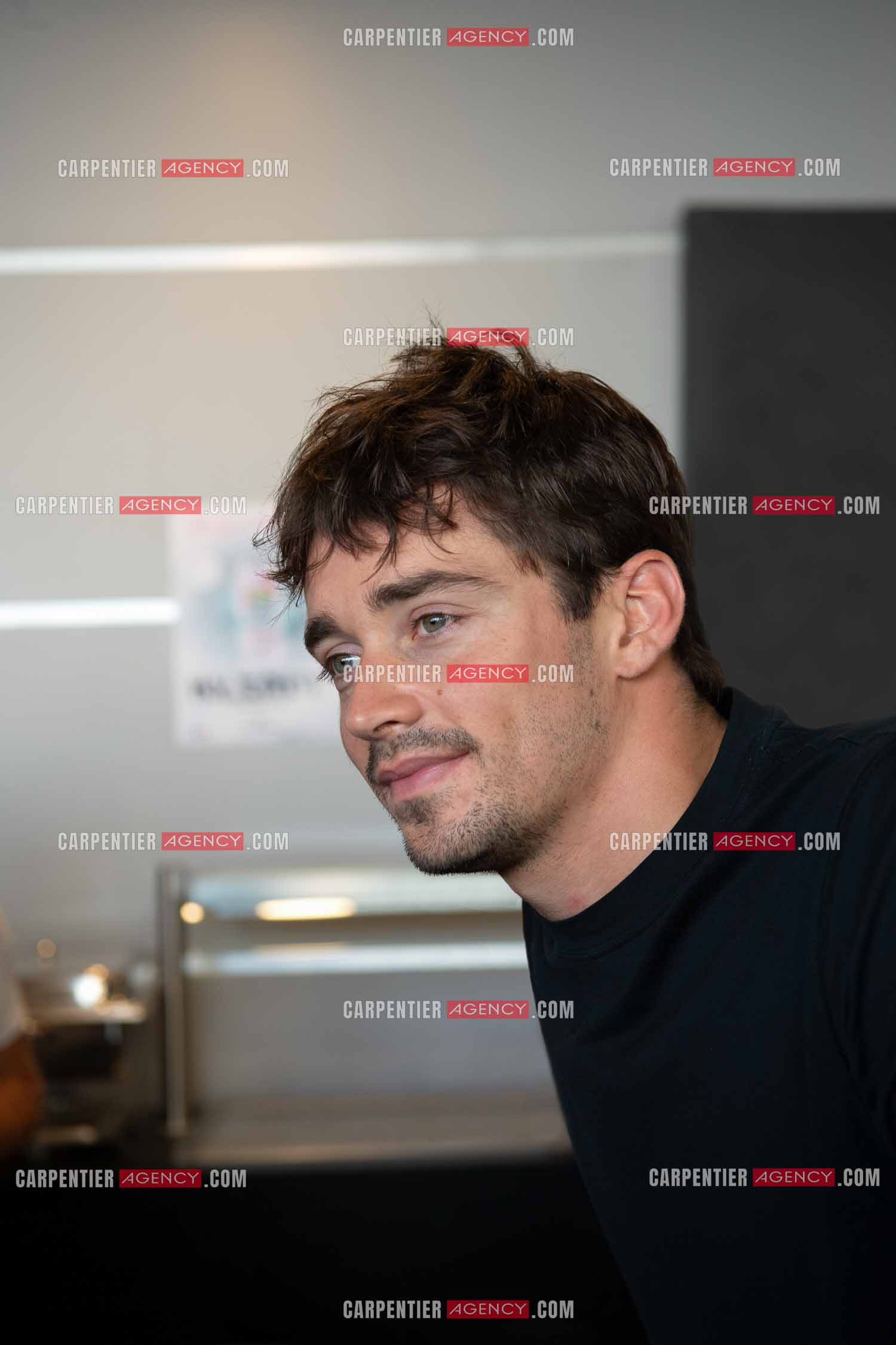 le pilote monégasque Charles Leclerc de la Scuderia Ferrari présent sur la piste du marathon de karting Jules Bianchi au Castelet.    ( Exclusif )