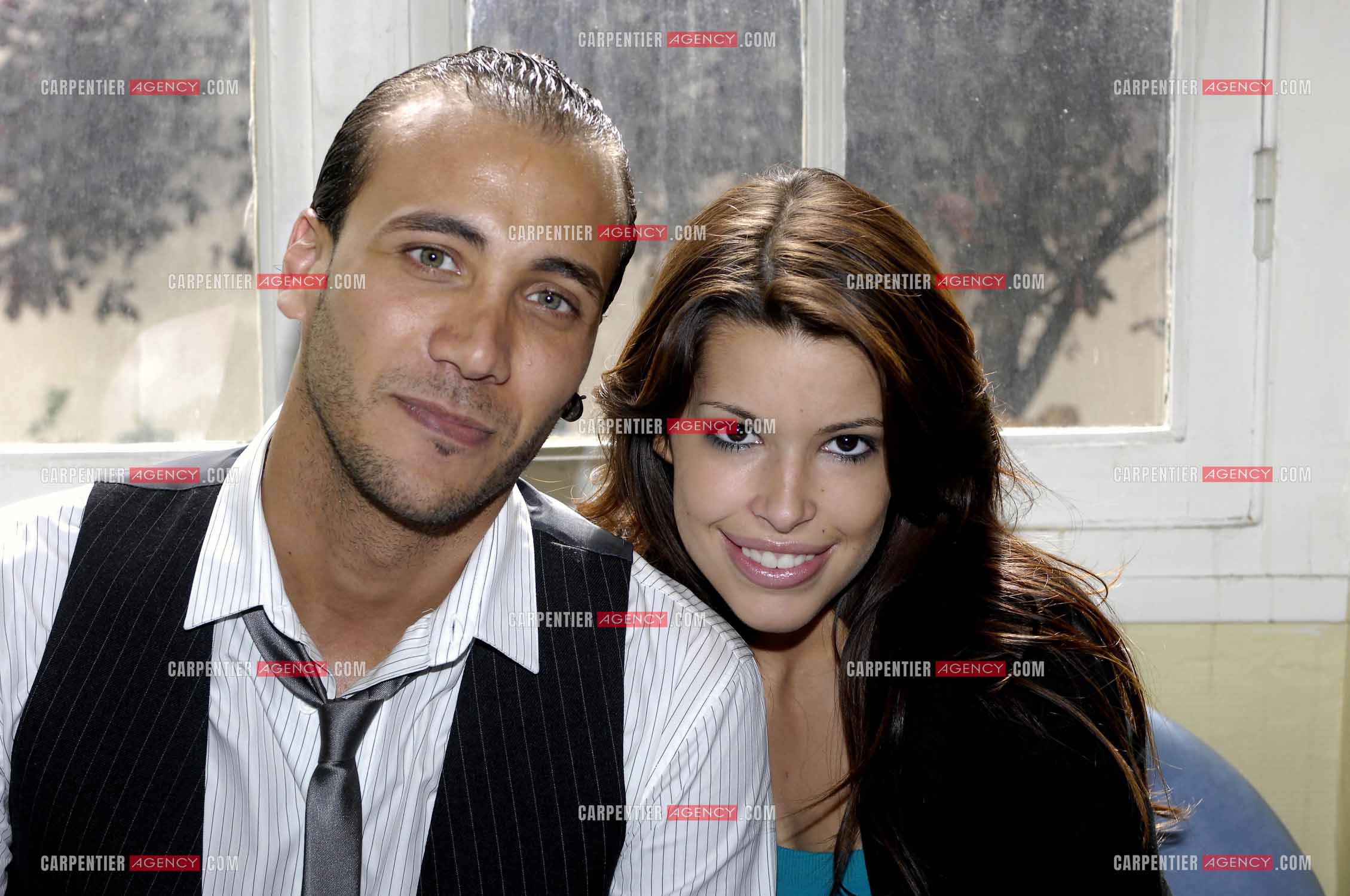 La chanteuse Marilou Bourdon et le chanteur Merwan Rim.    ( Exclusif )