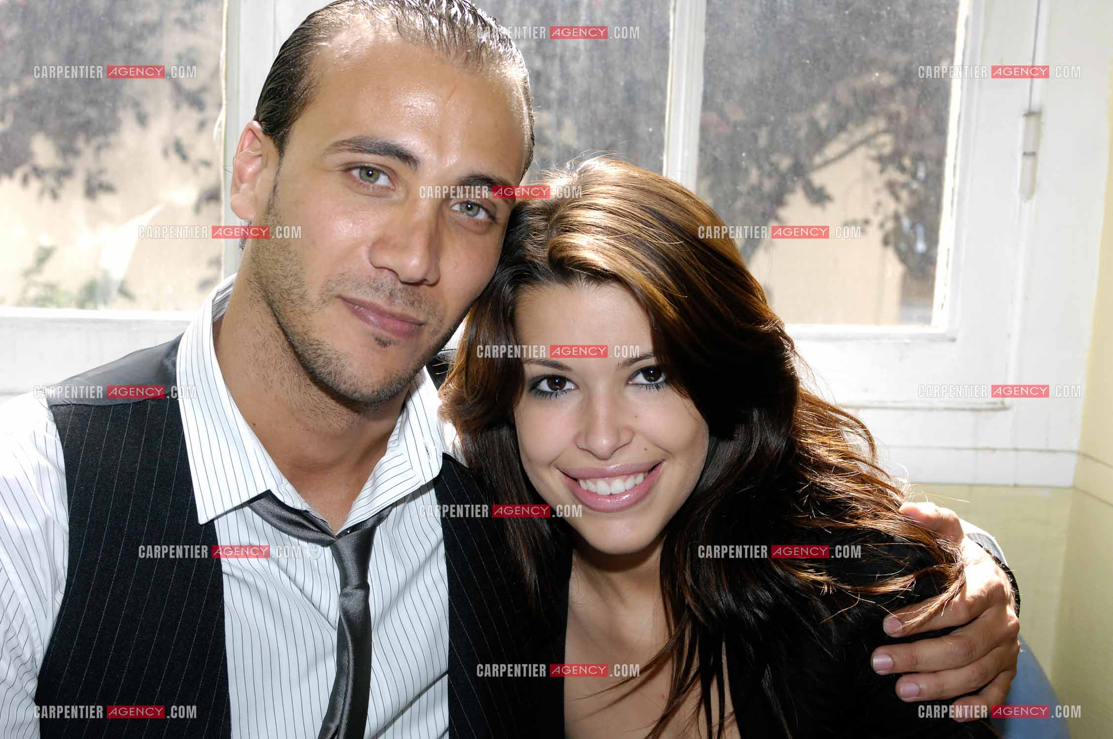 La chanteuse Marilou Bourdon et le chanteur Merwan Rim.    ( Exclusif )