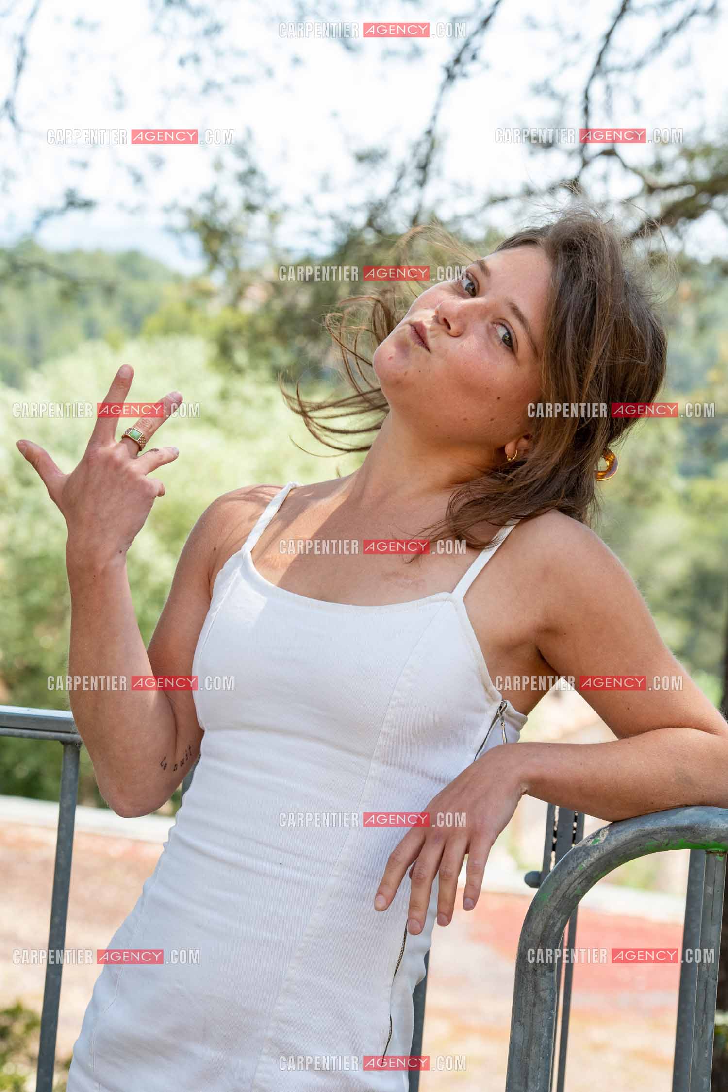 L'actrice Mathilde Viseux a  Châteauvallon dans le Var.    ( Exclusif )