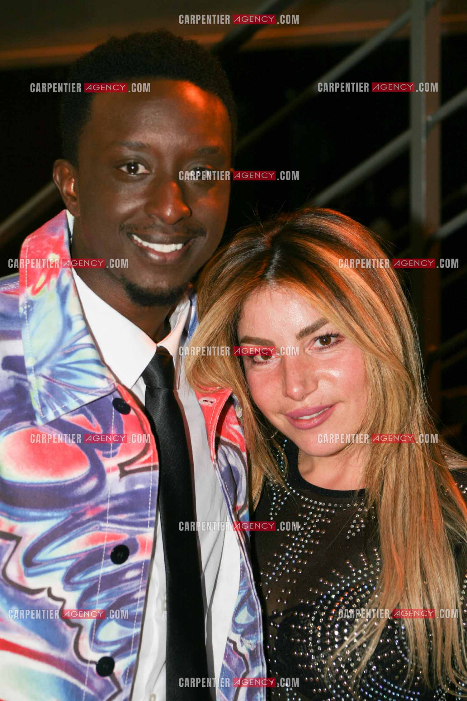 Première du film “ Notre tout petit mariage “ a l'UGC Paris. Ahmed Sylla et Lola Marois.