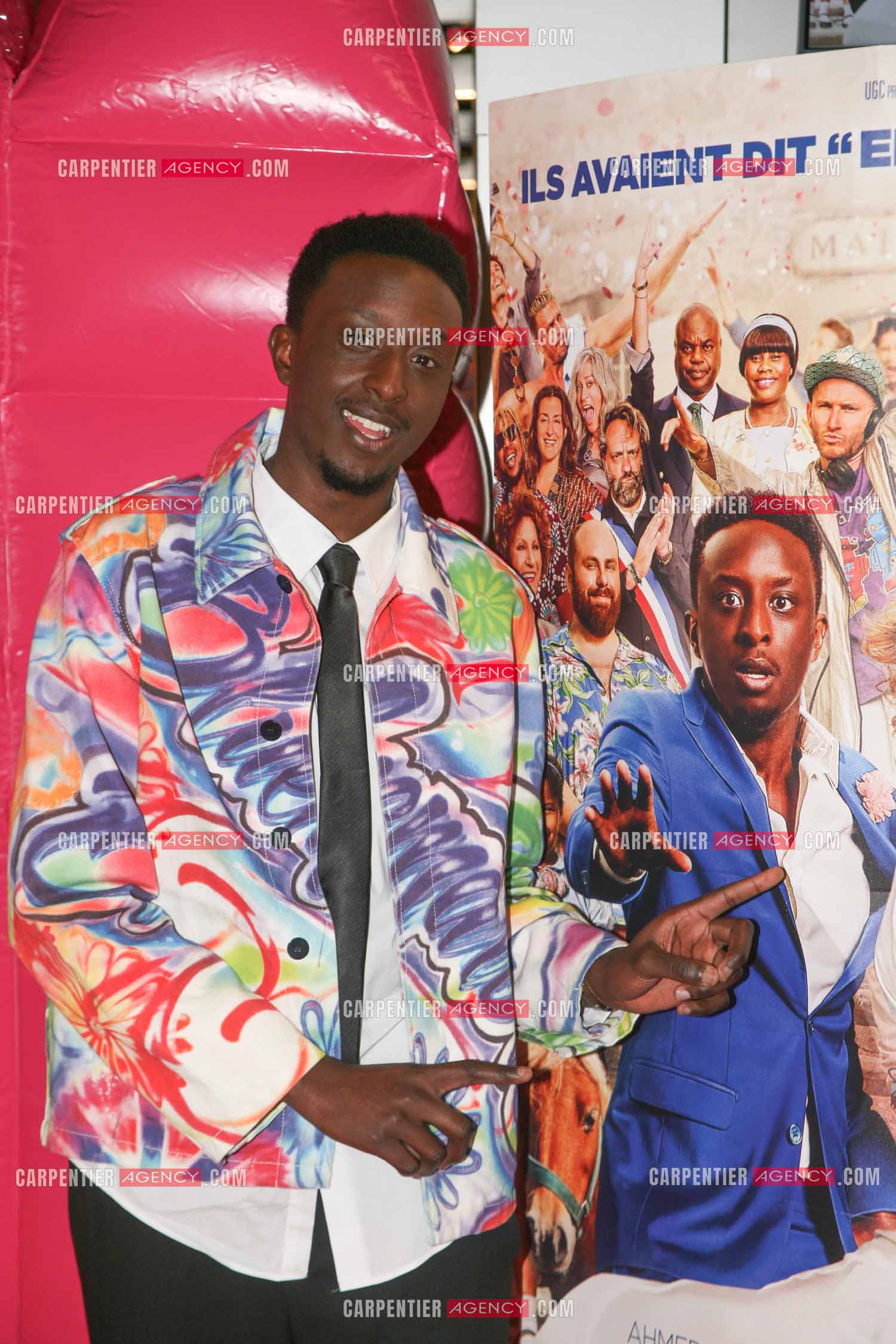 Première du film “ Notre tout petit mariage “ a l'UGC Paris. Ahmed Sylla.