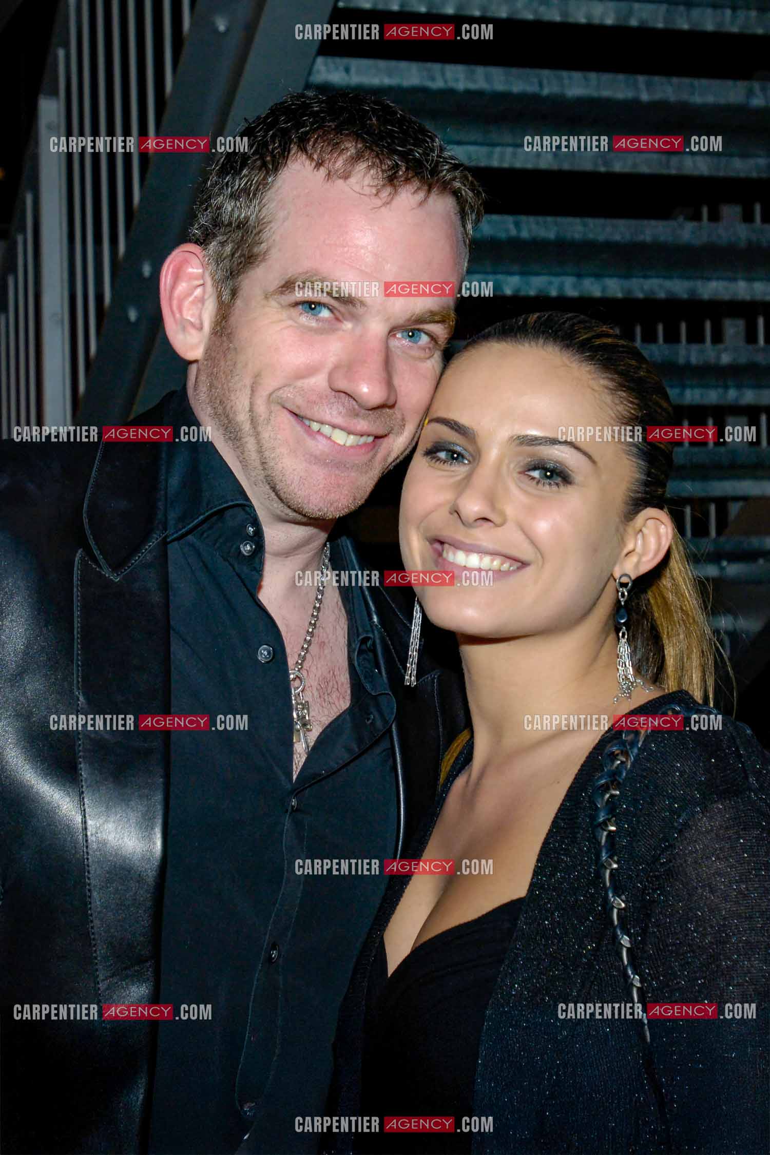 Le chanteur Pierre Garand dit Garou en concert au Zénith de Paris en 2007. Garou et l'actrice Clara Morgane.  ( Exclusif )