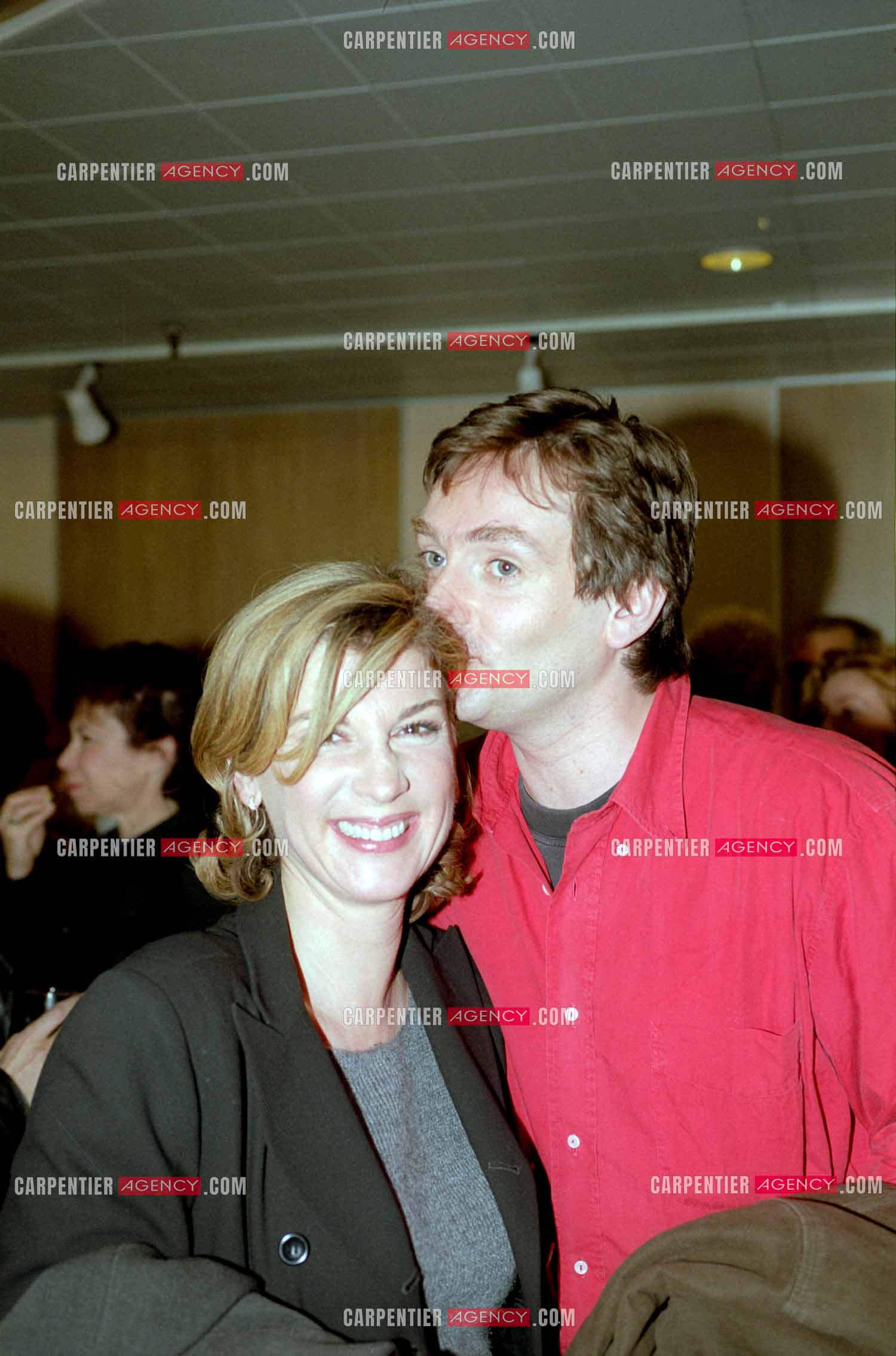 Générale de la deuxième version de la comédie musicale “ Notre Dame de Paris “ au Palais des Congrès de Paris en 2000. Michèle Laroque et son complice Pierre Palmade.    ( Exclusif )