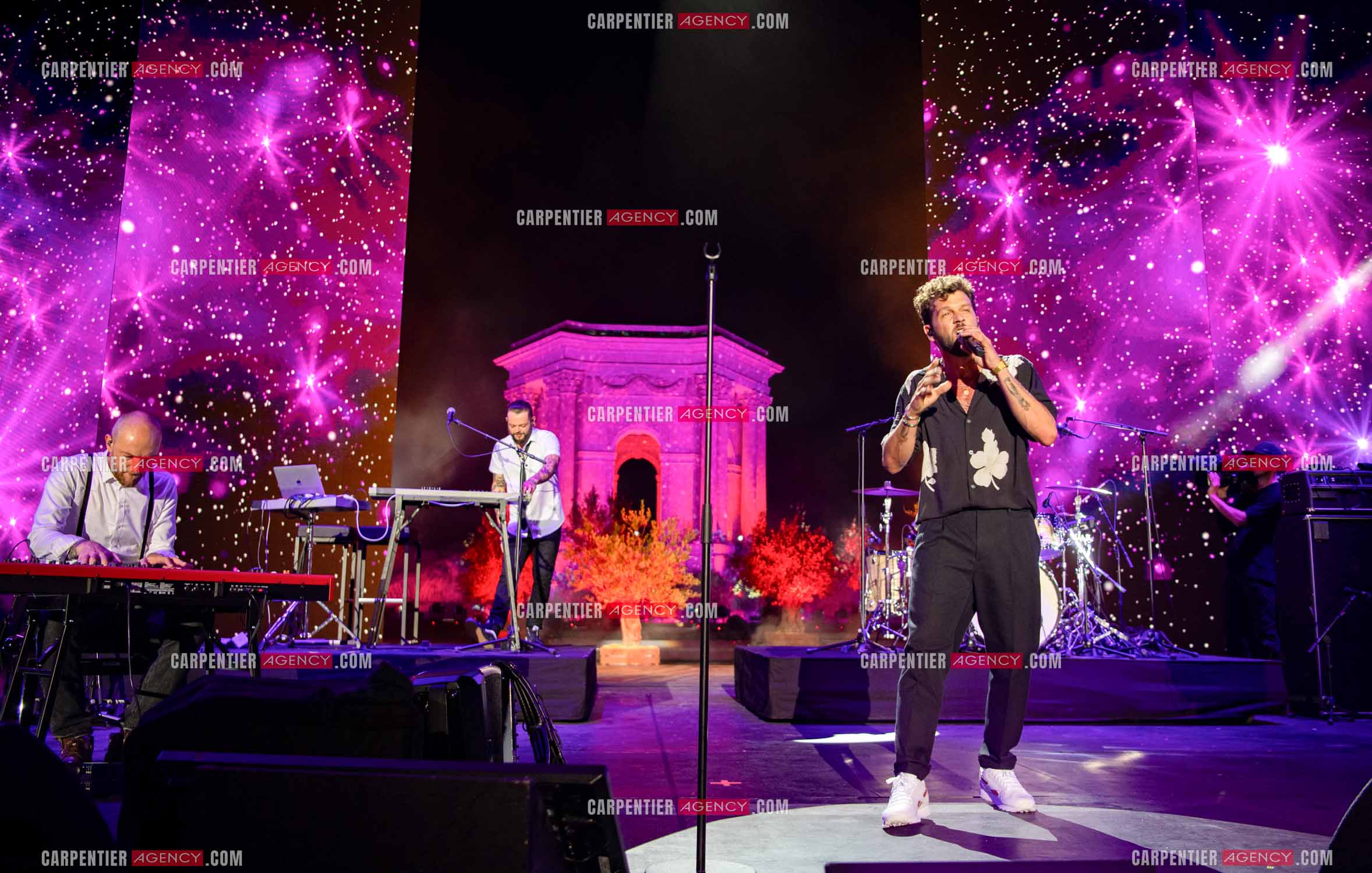 Le chanteur Claudio Capéo en concert à Montpellier.  ( Exclusif )