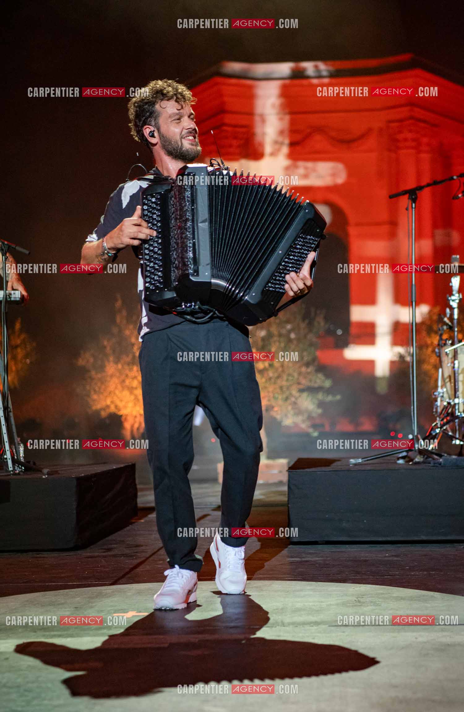 Le chanteur Claudio Capéo en concert à Montpellier.  ( Exclusif )