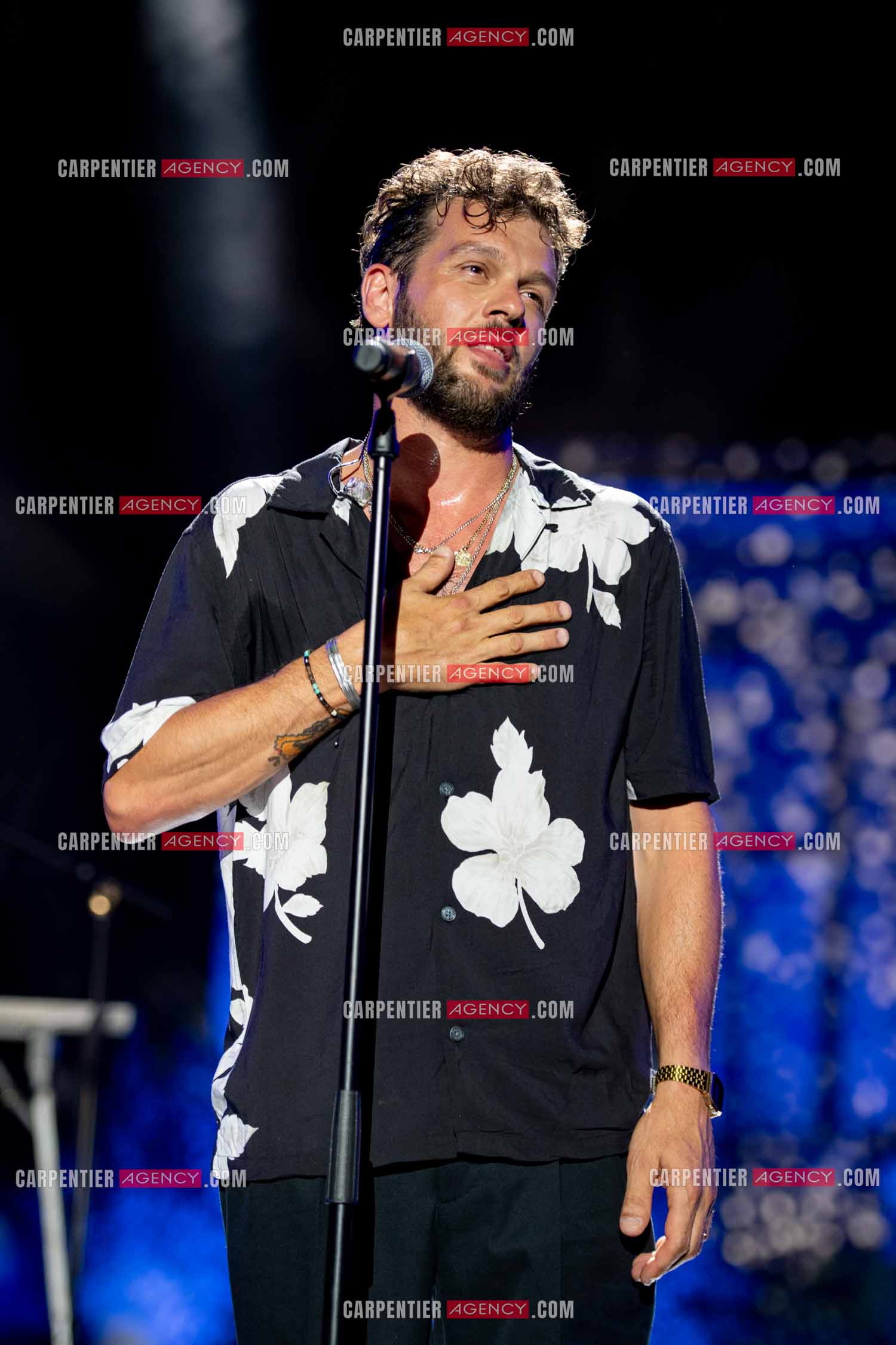 Le chanteur Claudio Capéo en concert à Montpellier.  ( Exclusif )