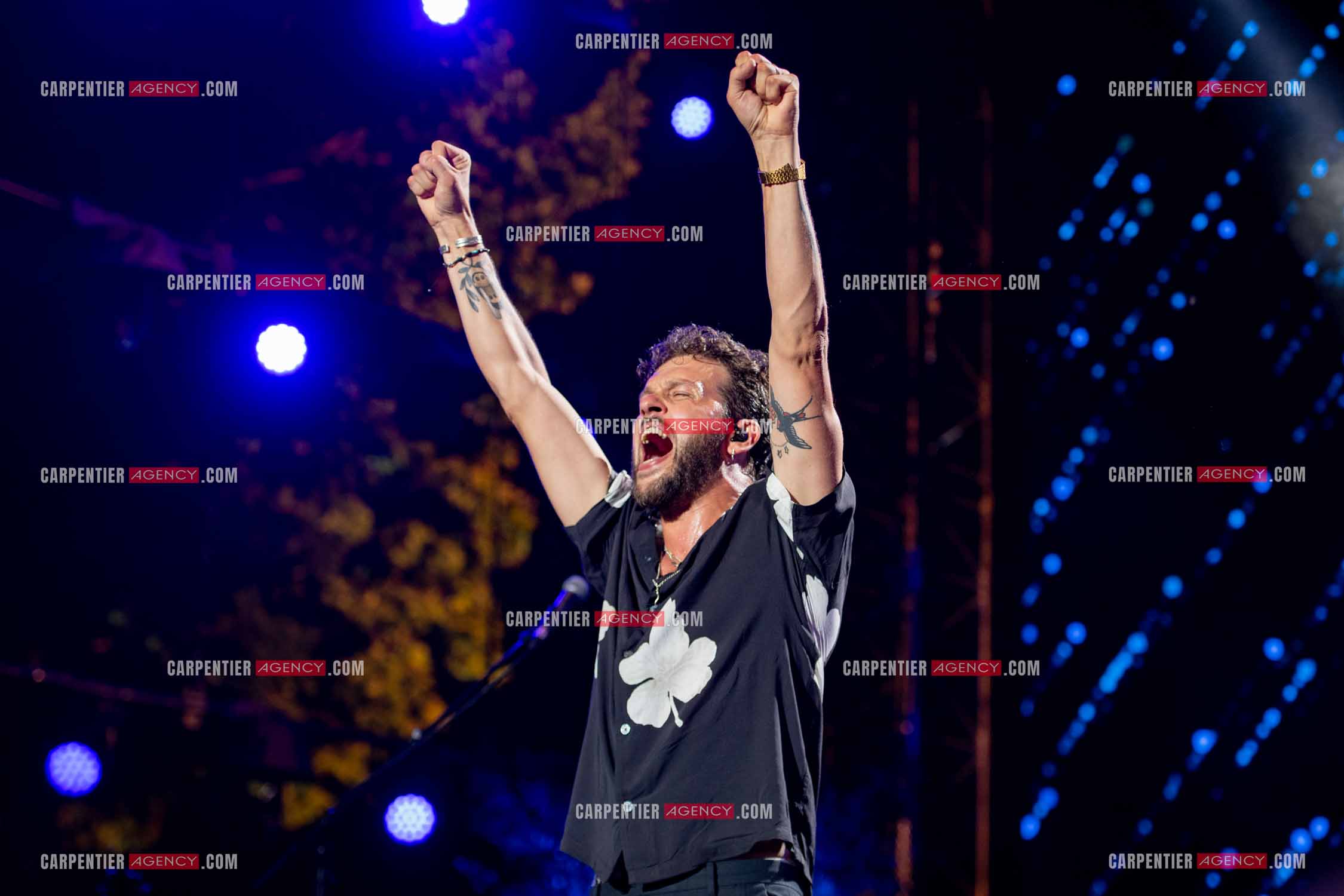 Le chanteur Claudio Capéo en concert à Montpellier.  ( Exclusif )