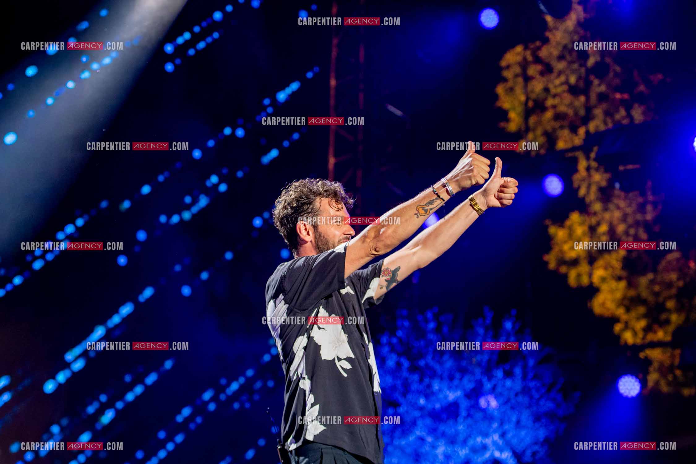 Le chanteur Claudio Capéo en concert à Montpellier.  ( Exclusif )