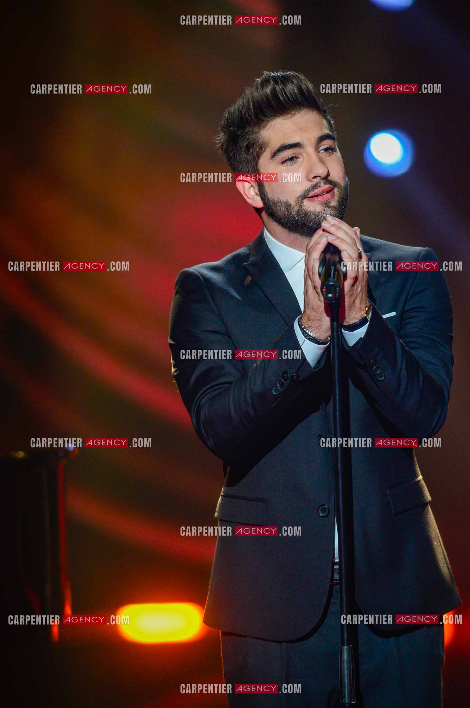 Le chanteur Kendji Girac invité pour la promo de son album sur le plateau de The Voice.  ( Exclusif )