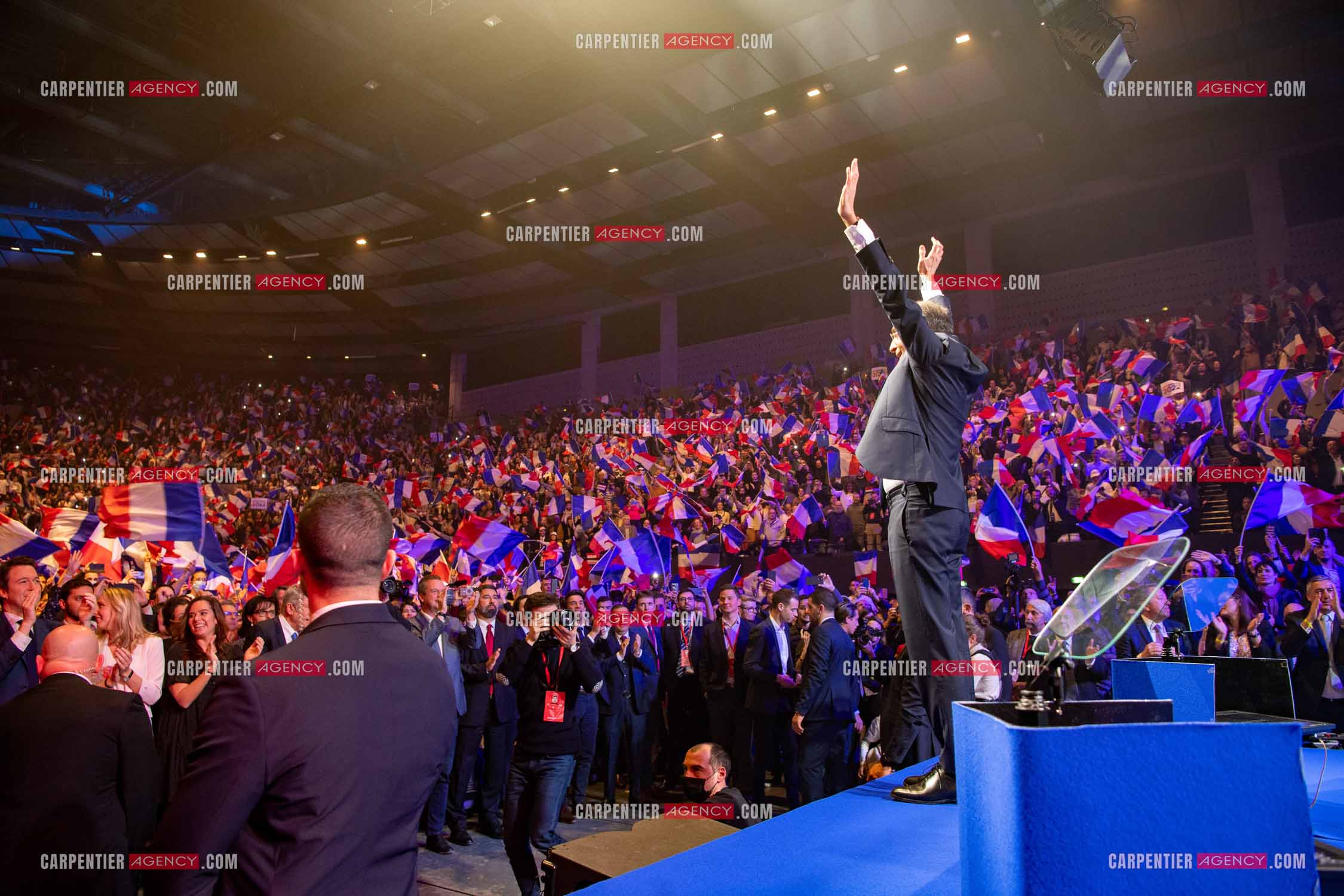 Meeting à Toulon du candidat à la présidentielle Eric Zemmour.