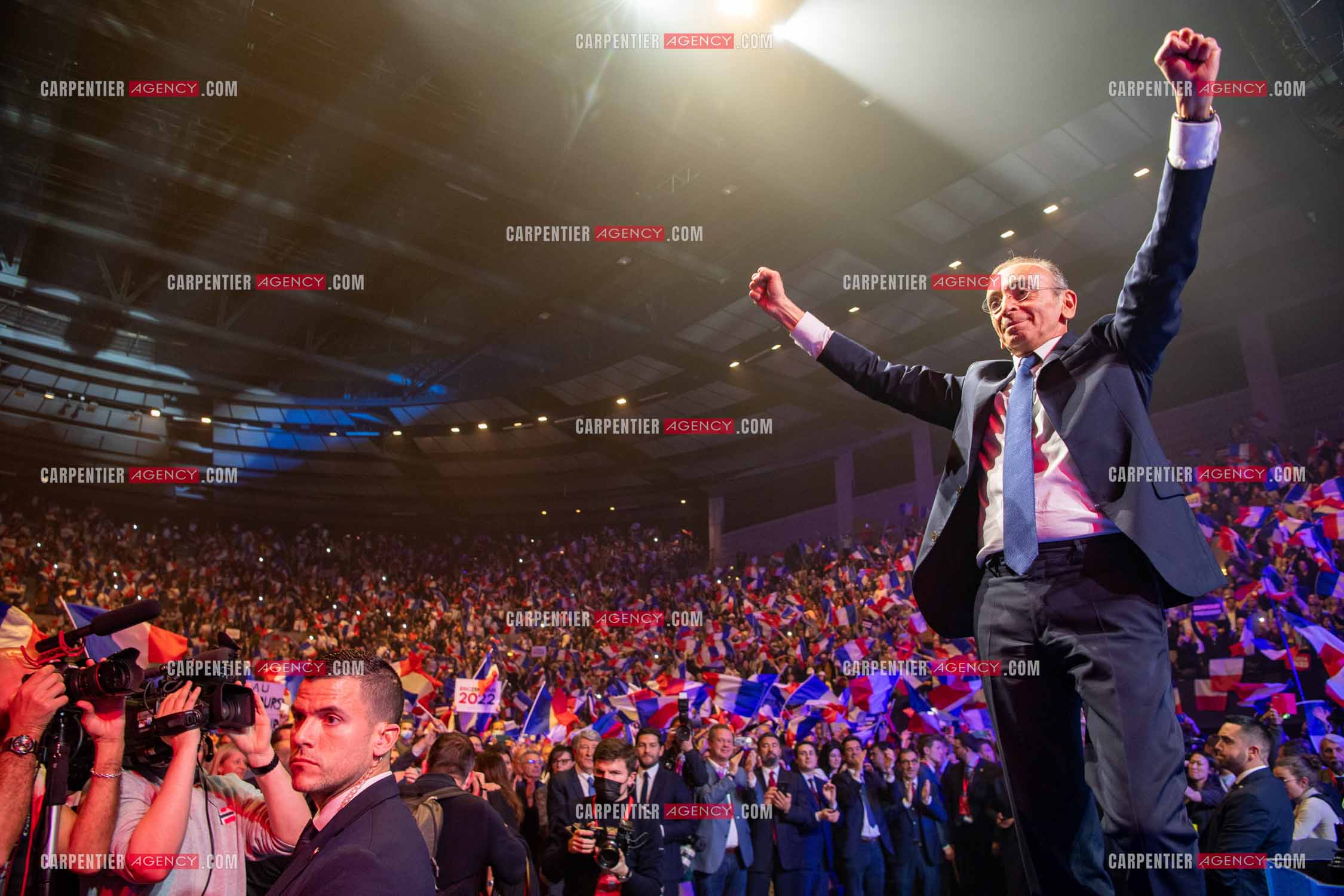 Meeting à Toulon du candidat à la présidentielle Eric Zemmour.