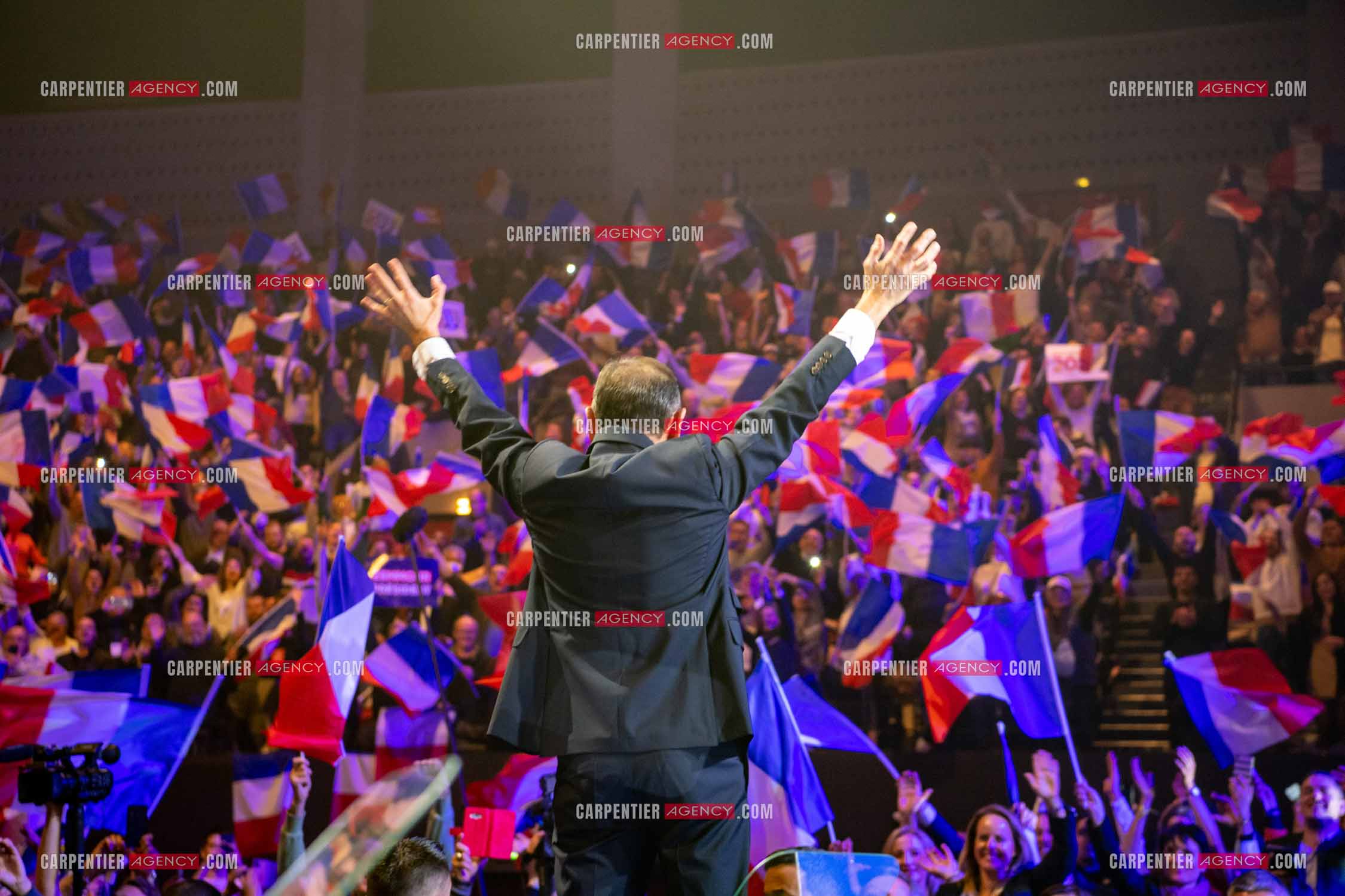Meeting à Toulon du candidat à la présidentielle Eric Zemmour.