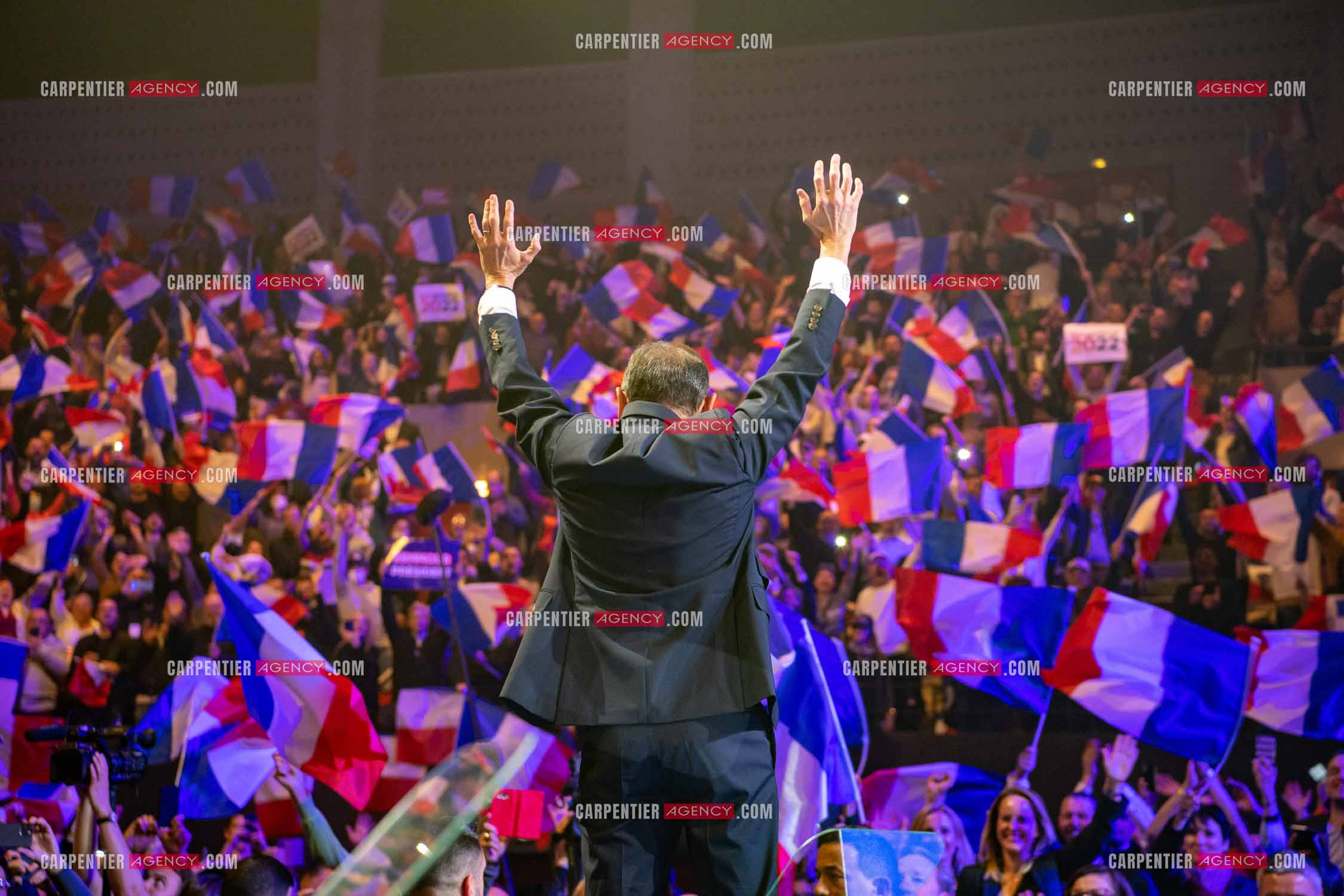 Meeting à Toulon du candidat à la présidentielle Eric Zemmour.
