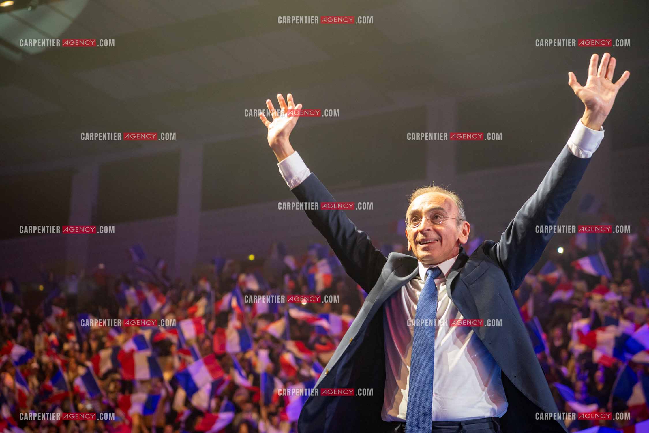 Meeting à Toulon du candidat à la présidentielle Eric Zemmour.