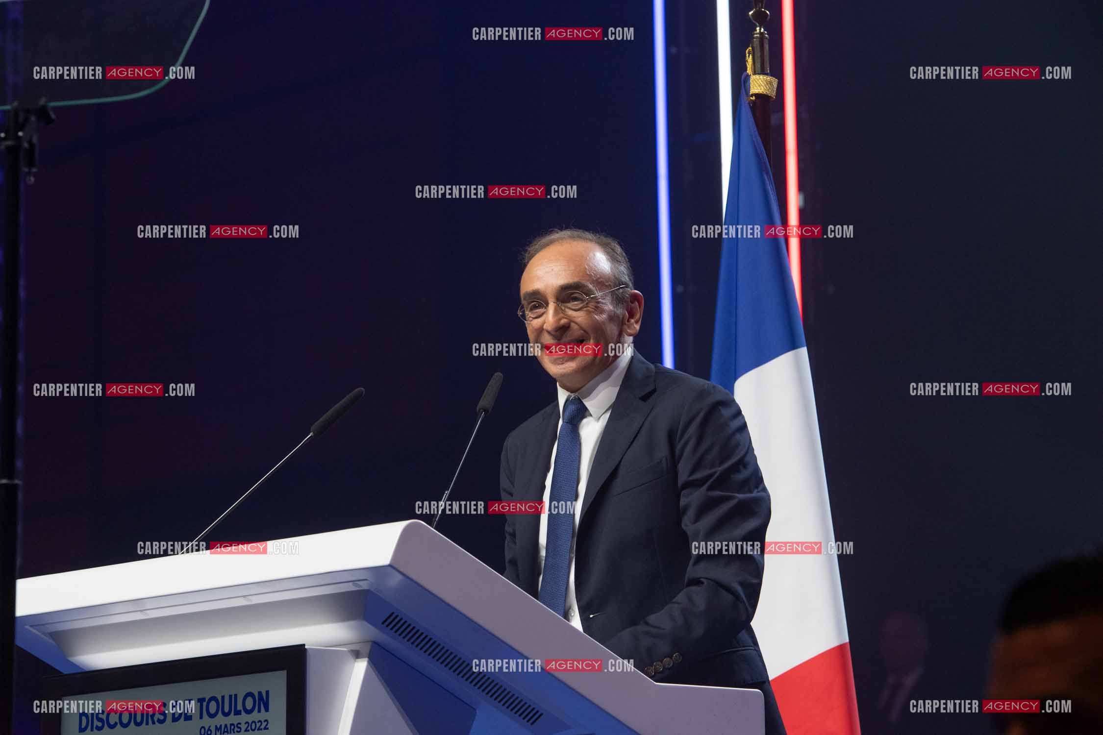 Meeting à Toulon du candidat à la présidentielle Eric Zemmour.
