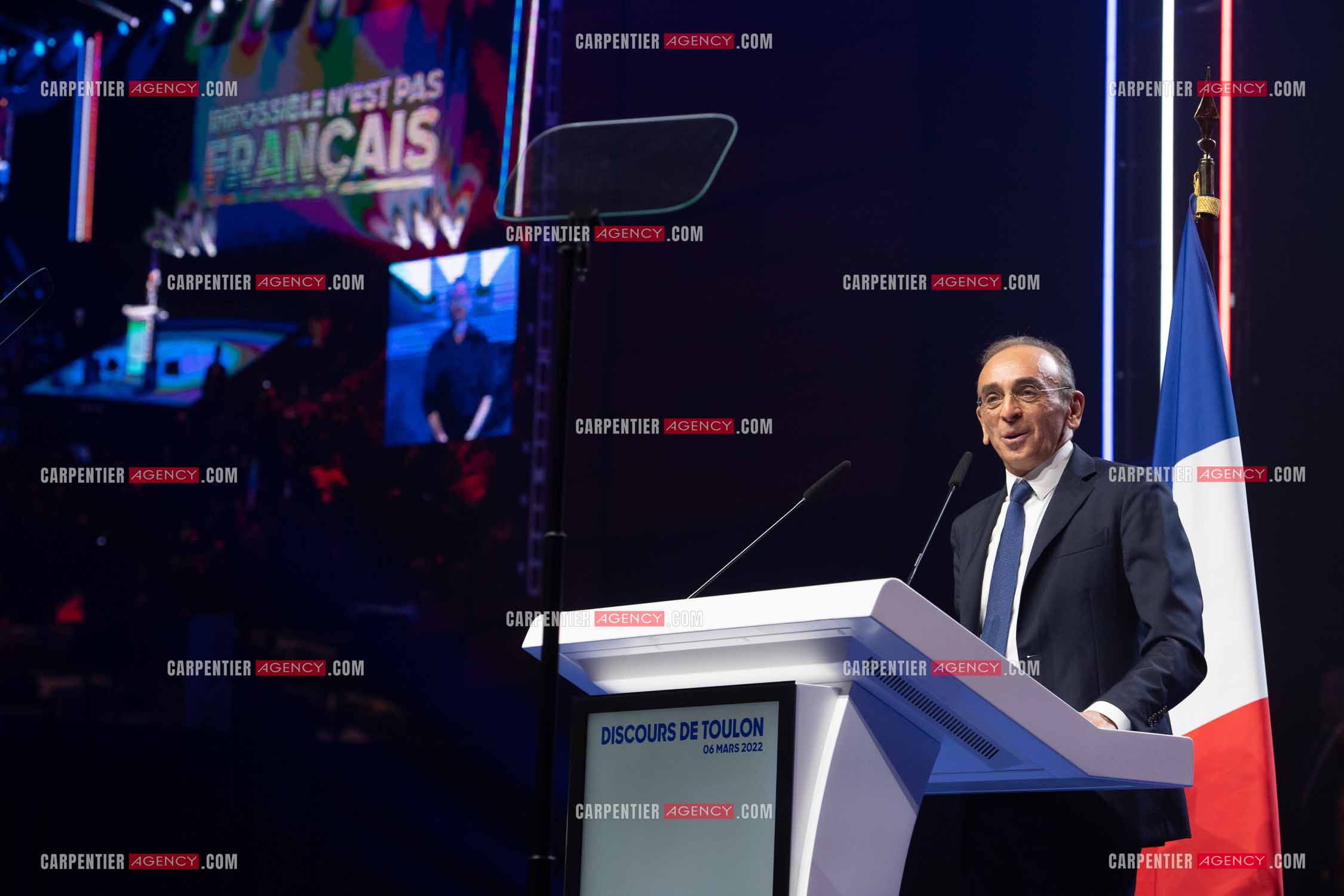 Meeting à Toulon du candidat à la présidentielle Eric Zemmour.